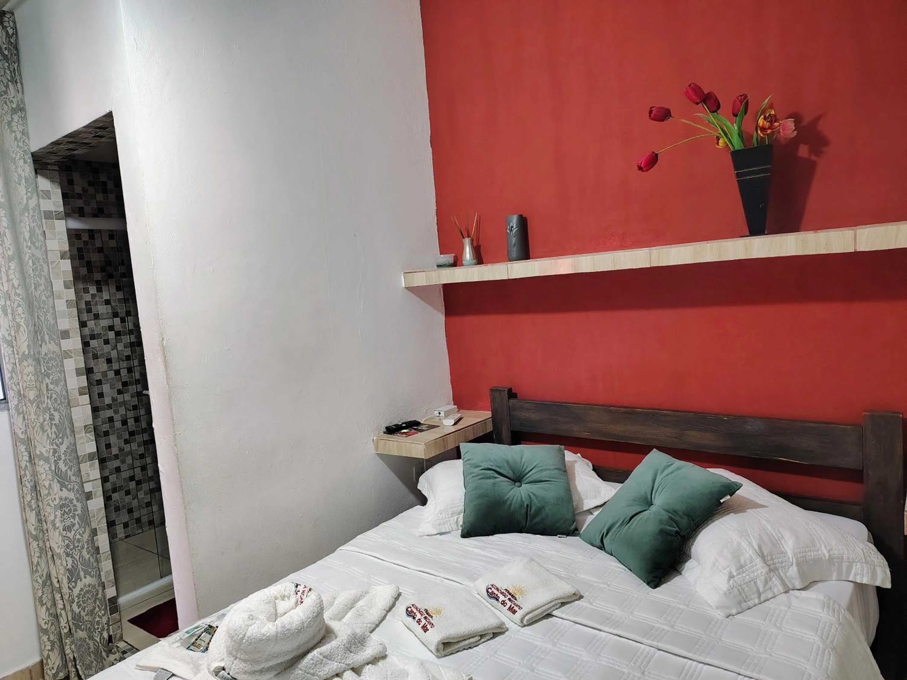 Bed in Pousada Aconchego Recanto Do Mar