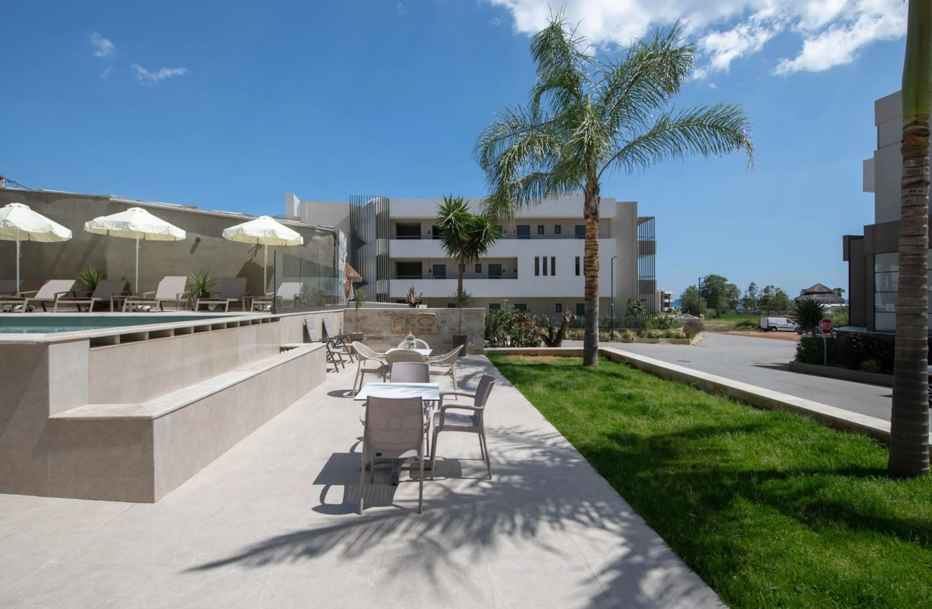 Seating area in Eko Suites