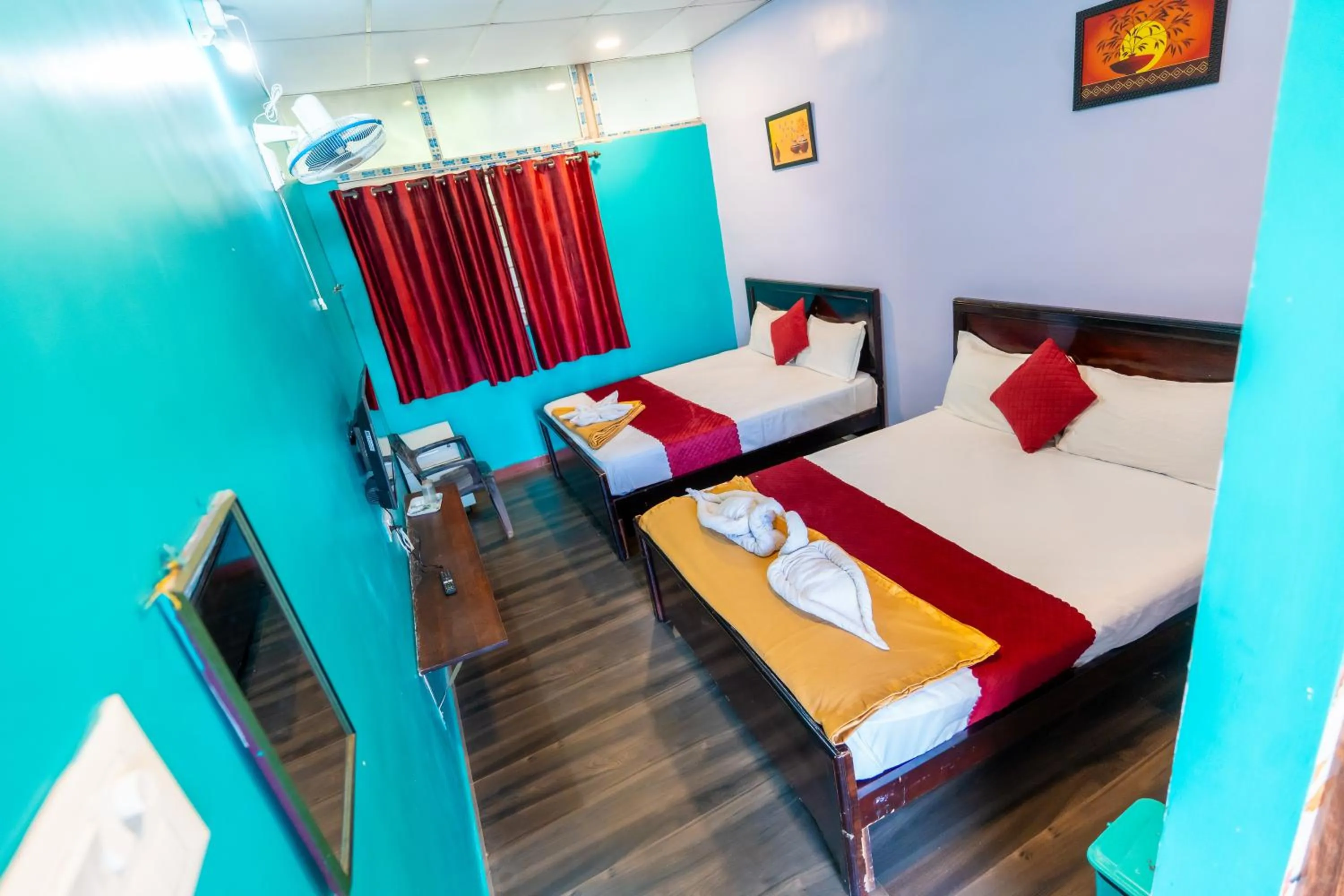 Photo of the whole room, Bed in Aryas Residency- Near Isha Foundation Coimbatore & Karunya University