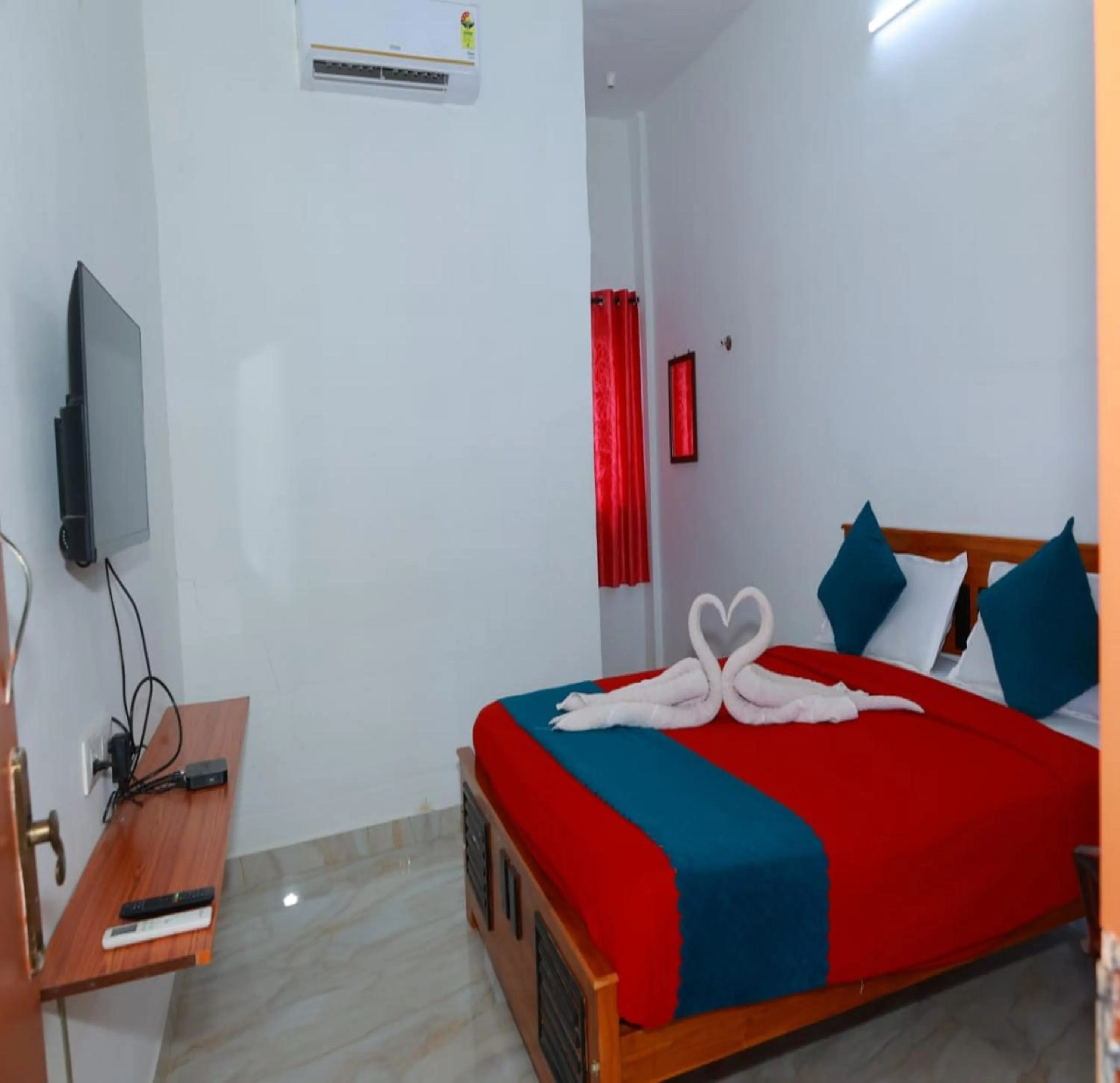 Photo of the whole room, Bed in Aryas Residency- Near Isha Foundation Coimbatore & Karunya University