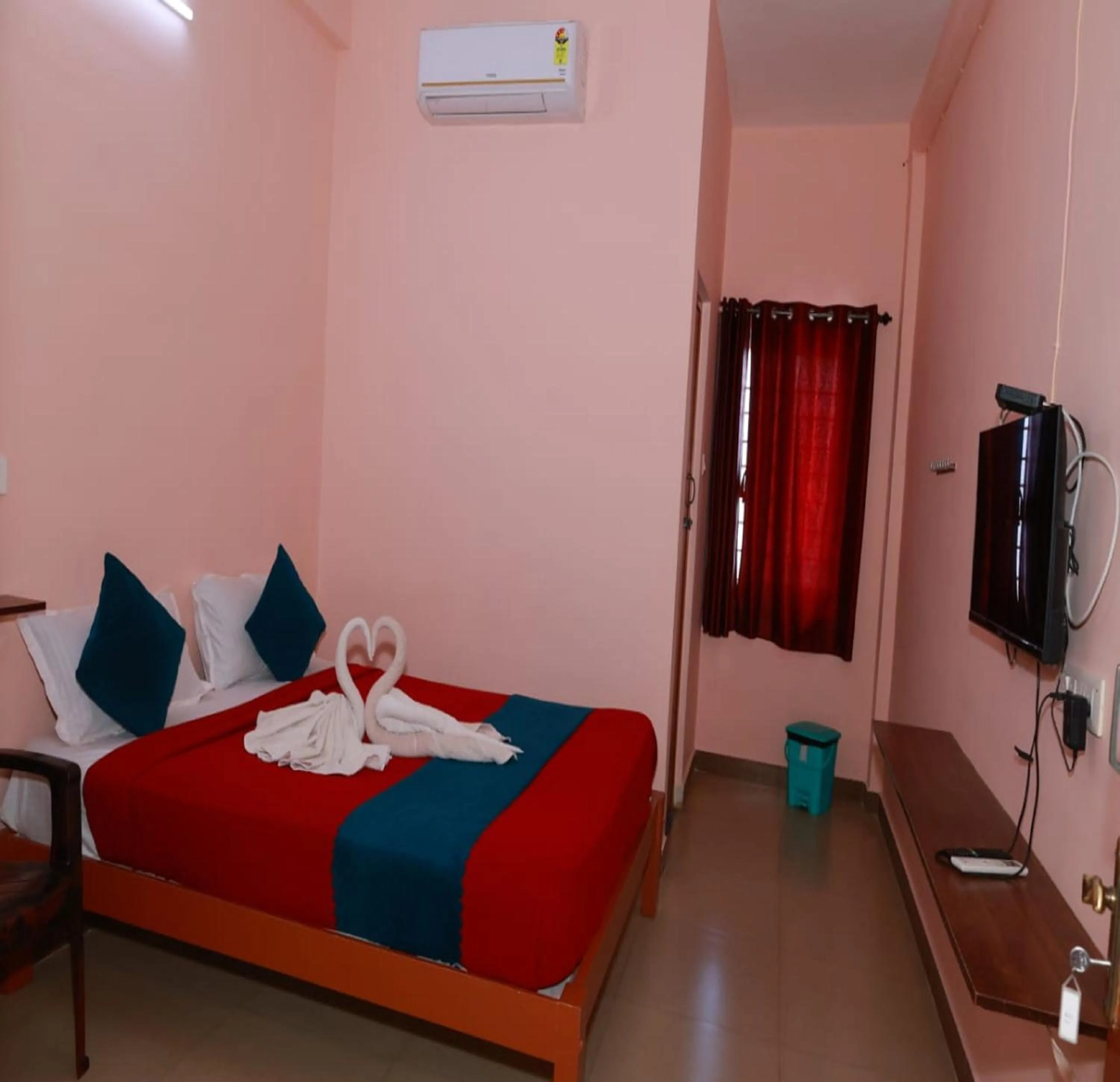 Photo of the whole room, Bed in Aryas Residency- Near Isha Foundation Coimbatore & Karunya University