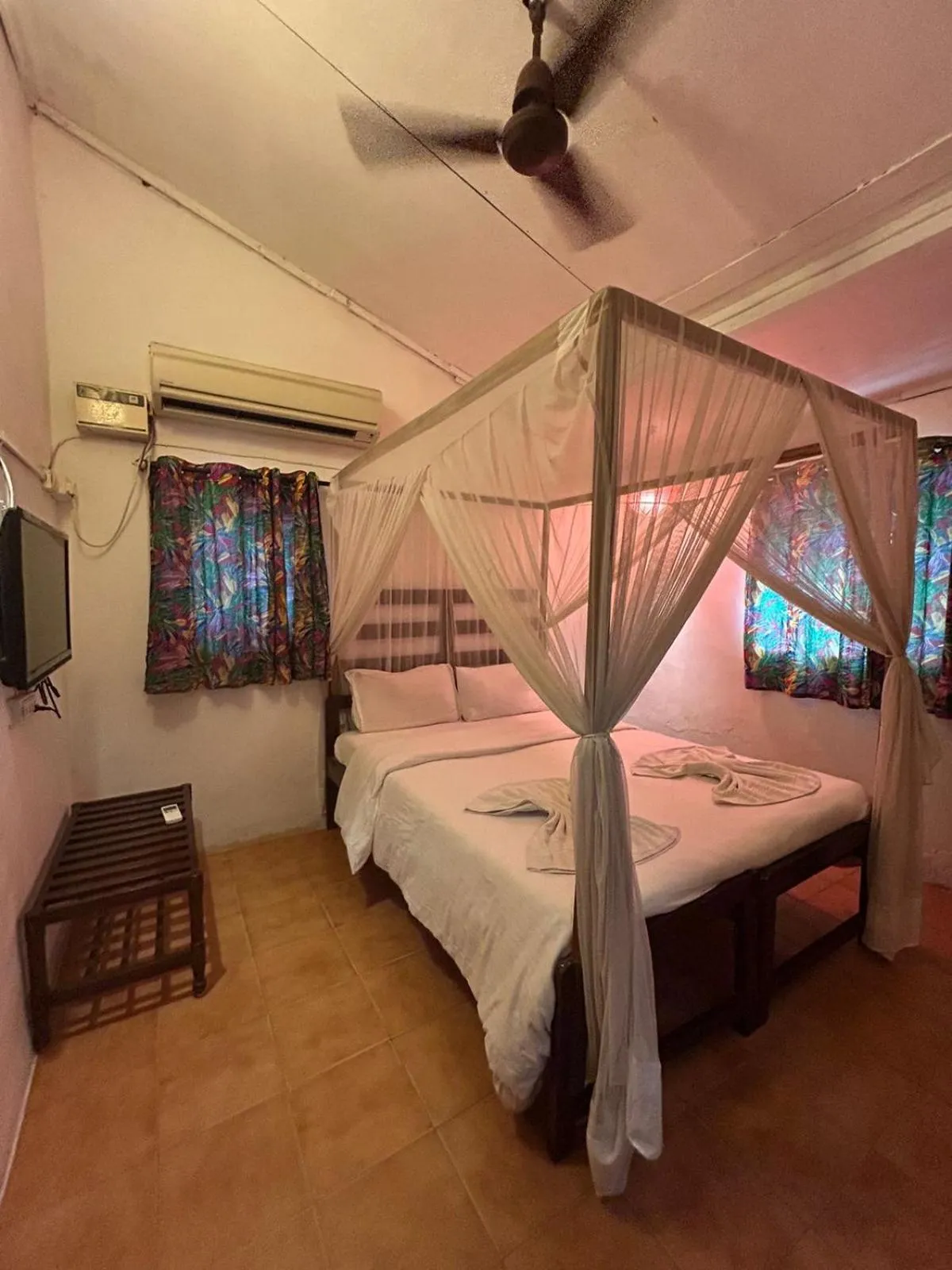 Bed in Ocean View Goan Beach House