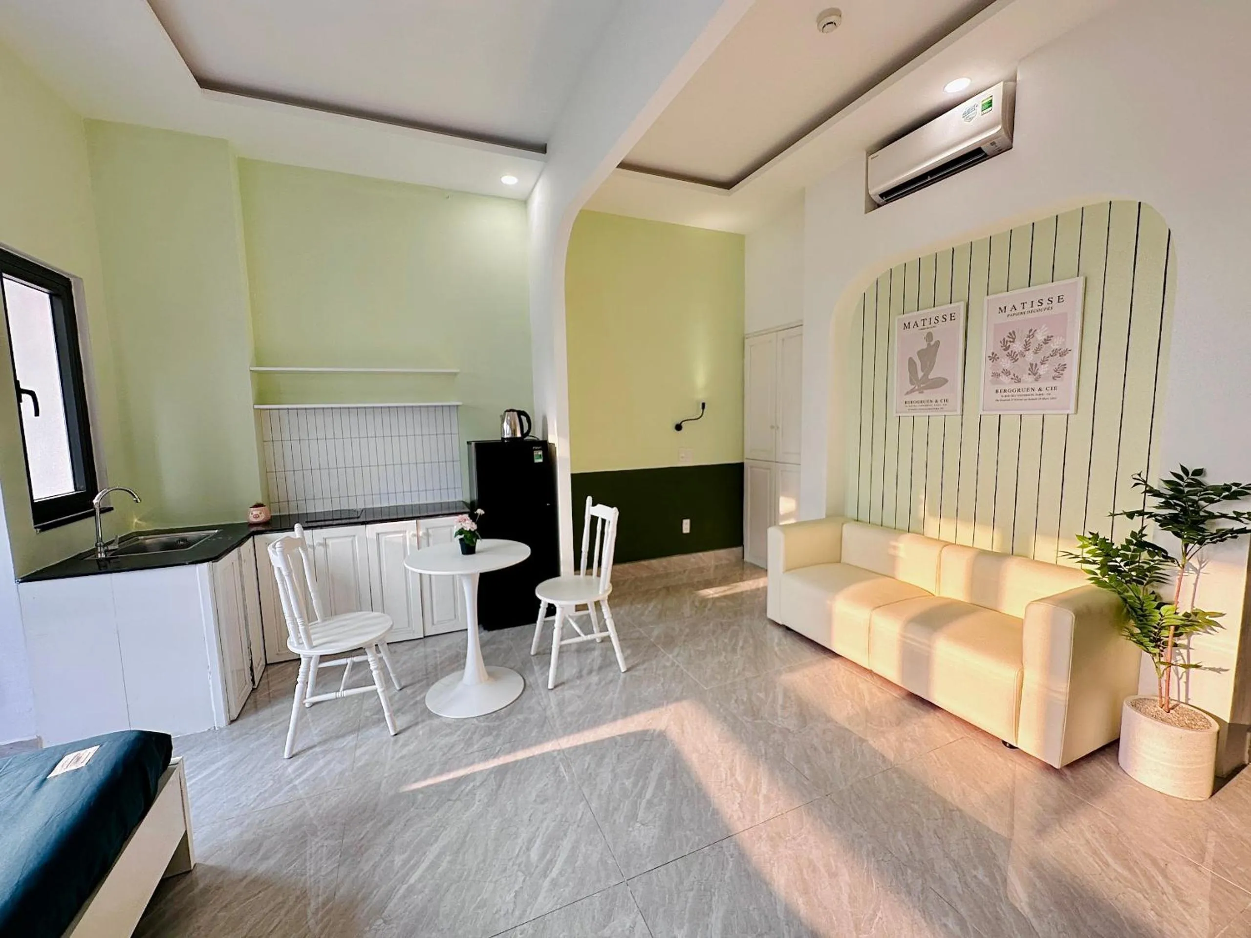 Seating area in Corgi House Danang