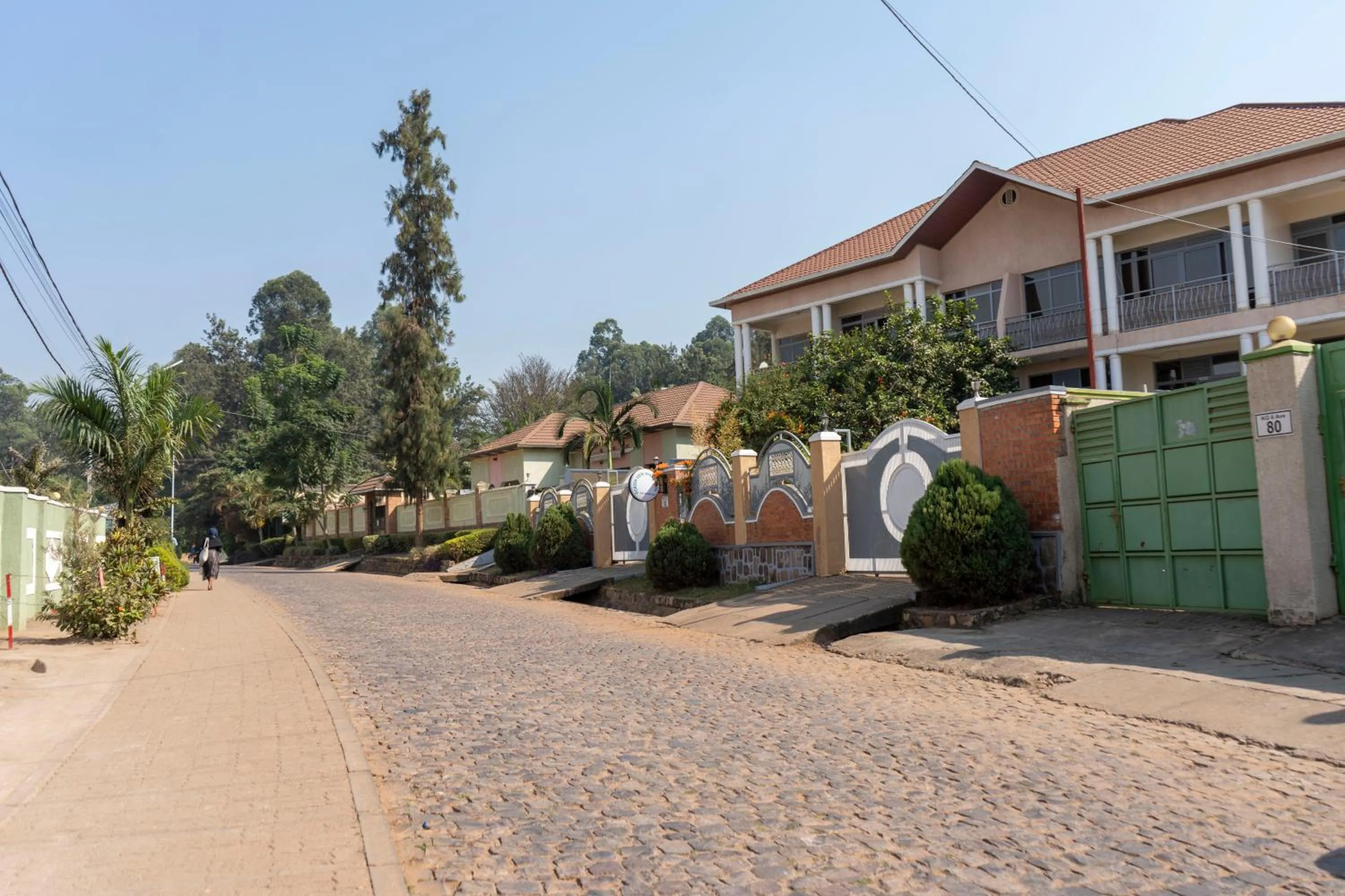 Quiet street view in Green View Apartments