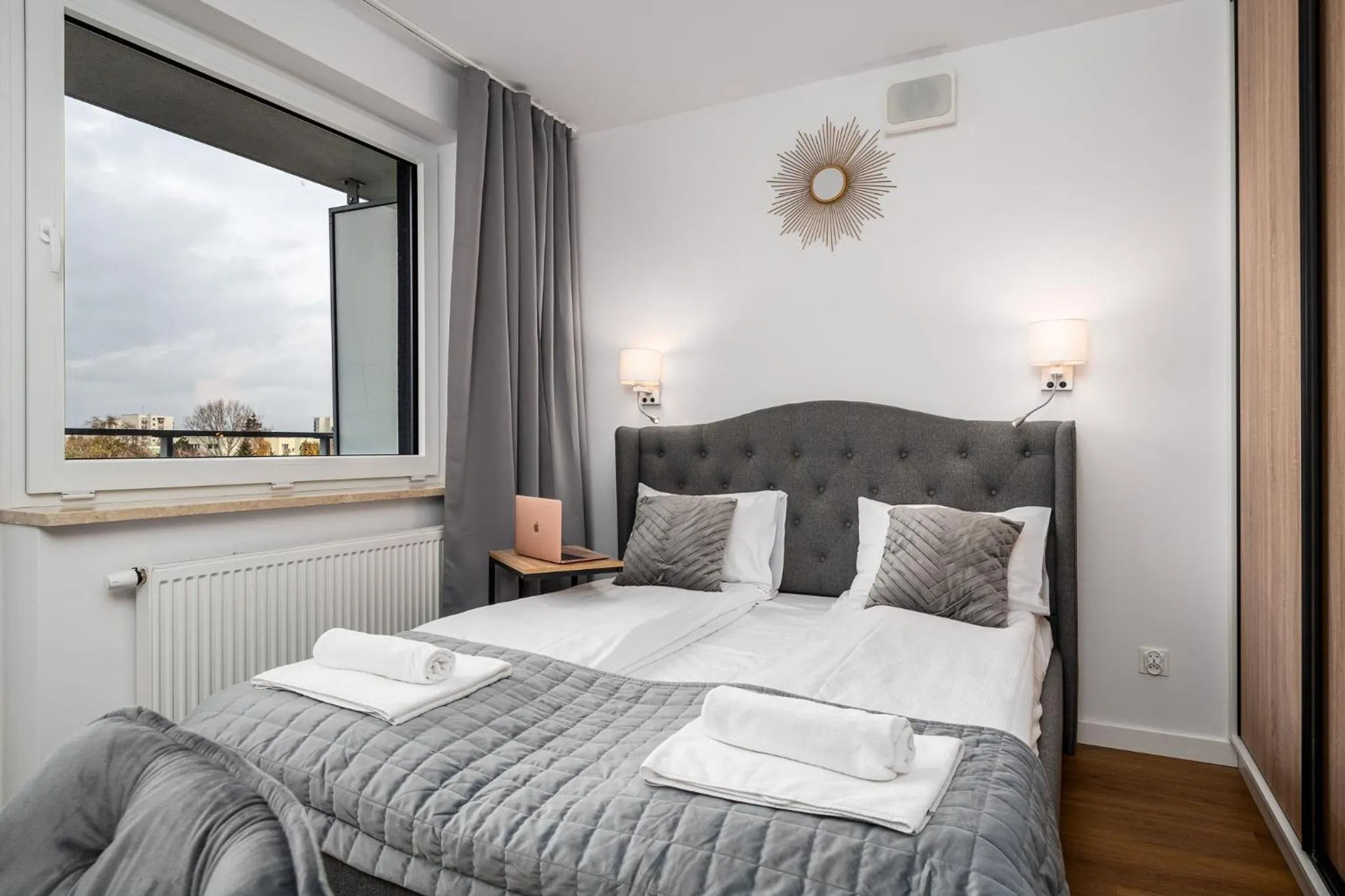 Photo of the whole room, Bed in Pileckiego Residence