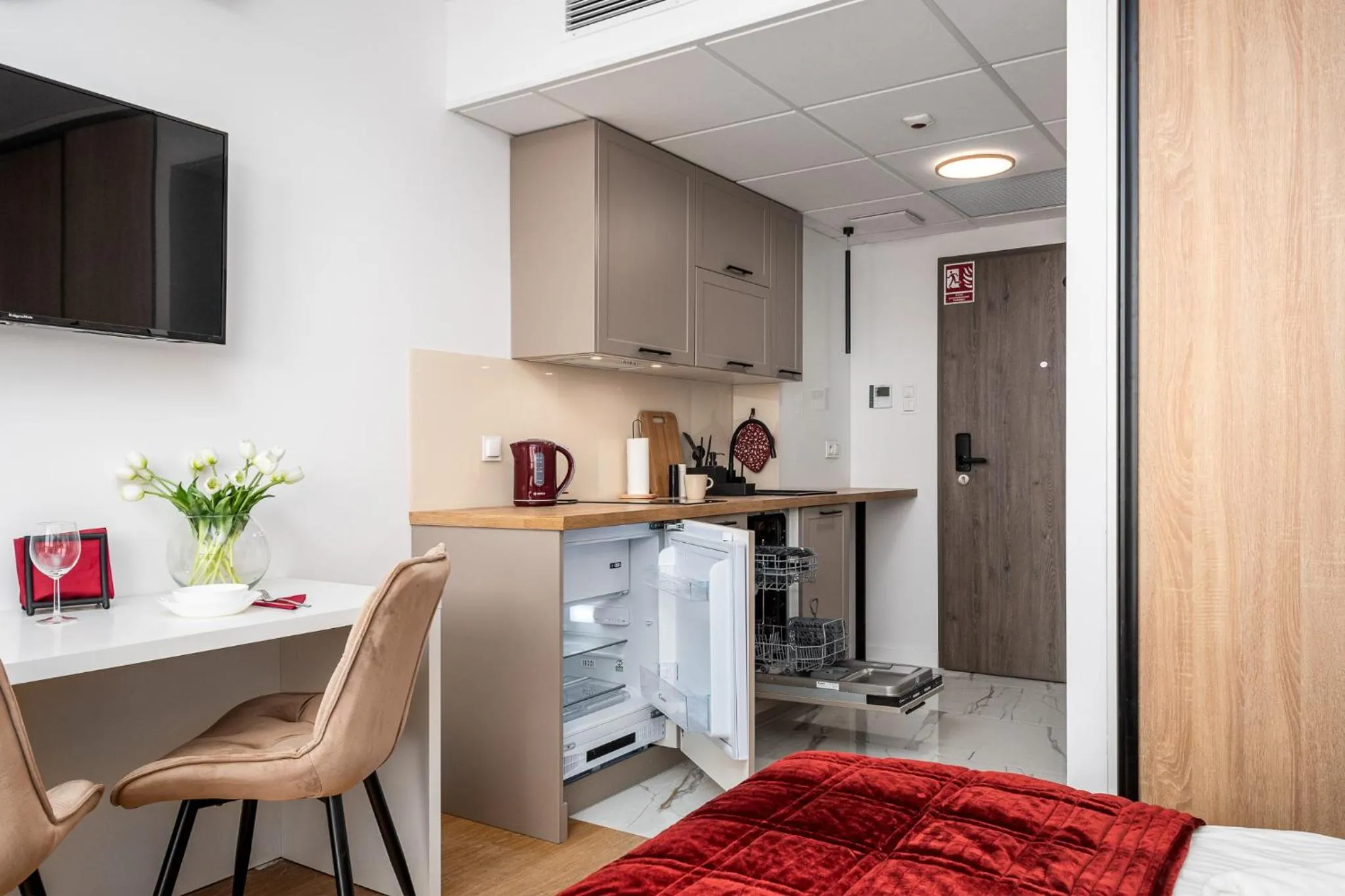 Kitchen or kitchenette in Pileckiego Residence