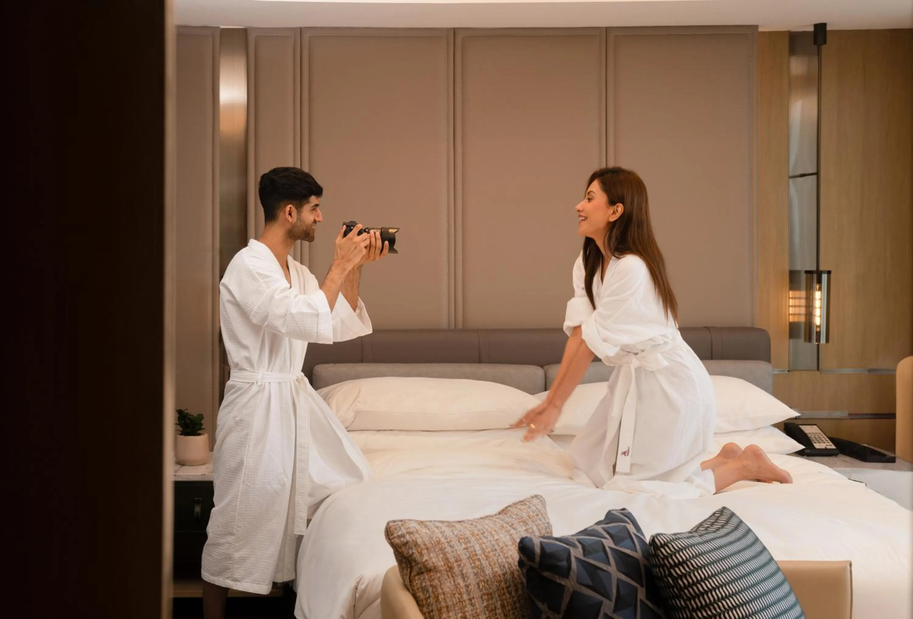 Bed in Navi Mumbai Marriott