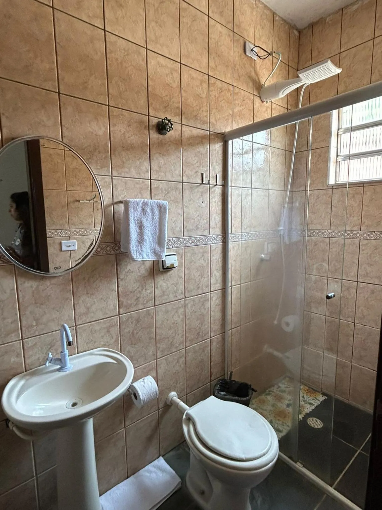 Bathroom in Pousada e Restaurante Frente Mar H Guarujá