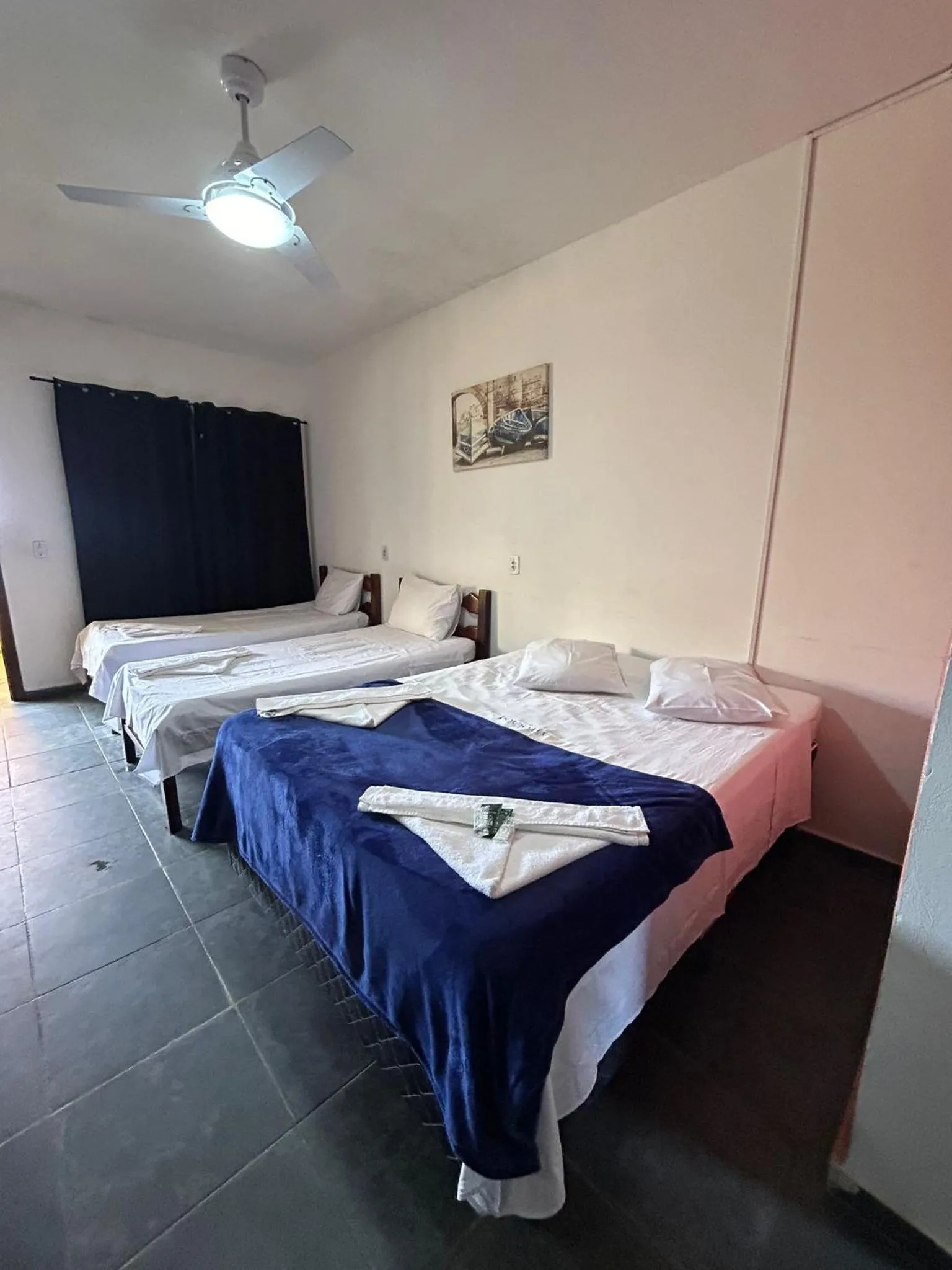 Bed in Pousada e Restaurante Frente Mar H Guarujá