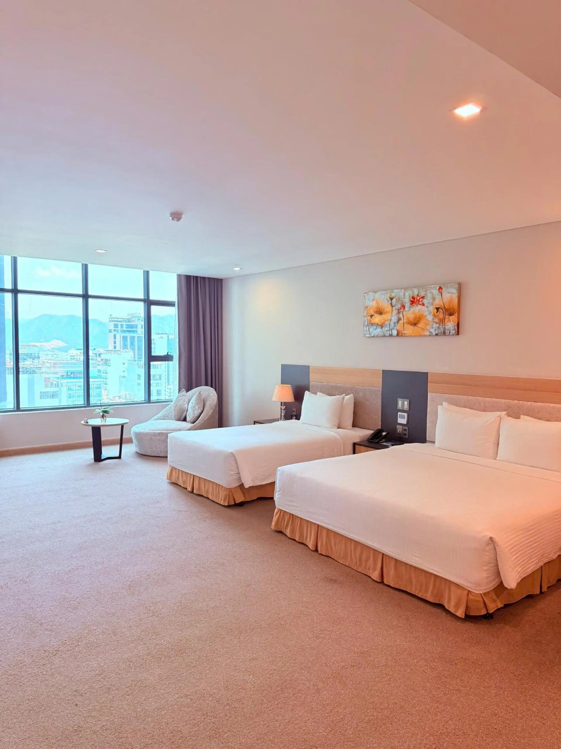 Bed in Muong Thanh Luxury Nha Trang Hotel
