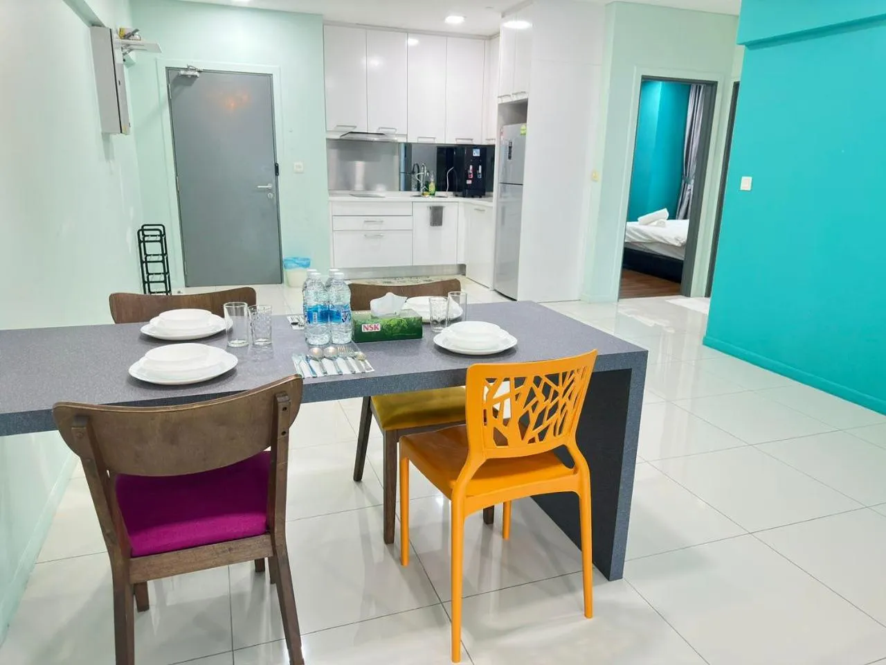 Kitchen or kitchenette in Summer Suites KLCC by Luna KL