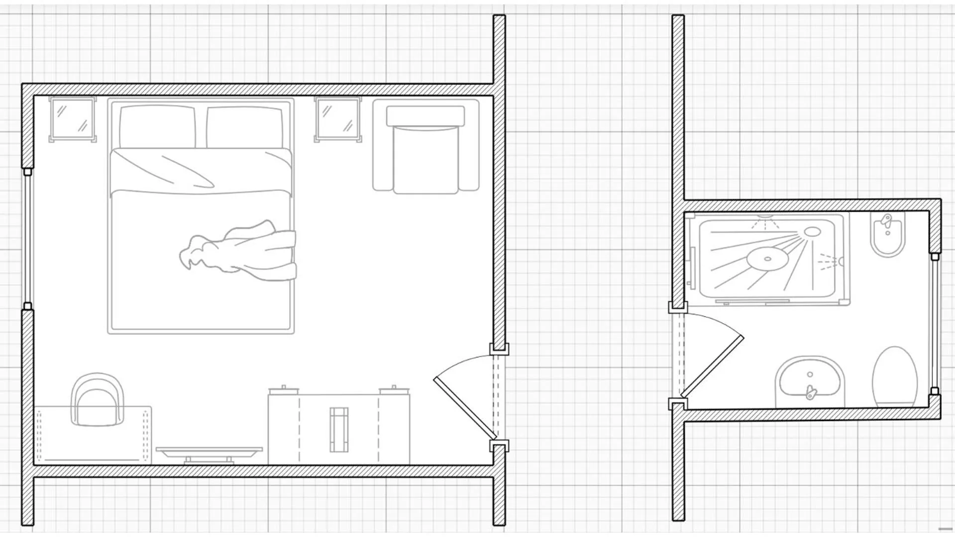 Floor plan in Salotto Tiburtino