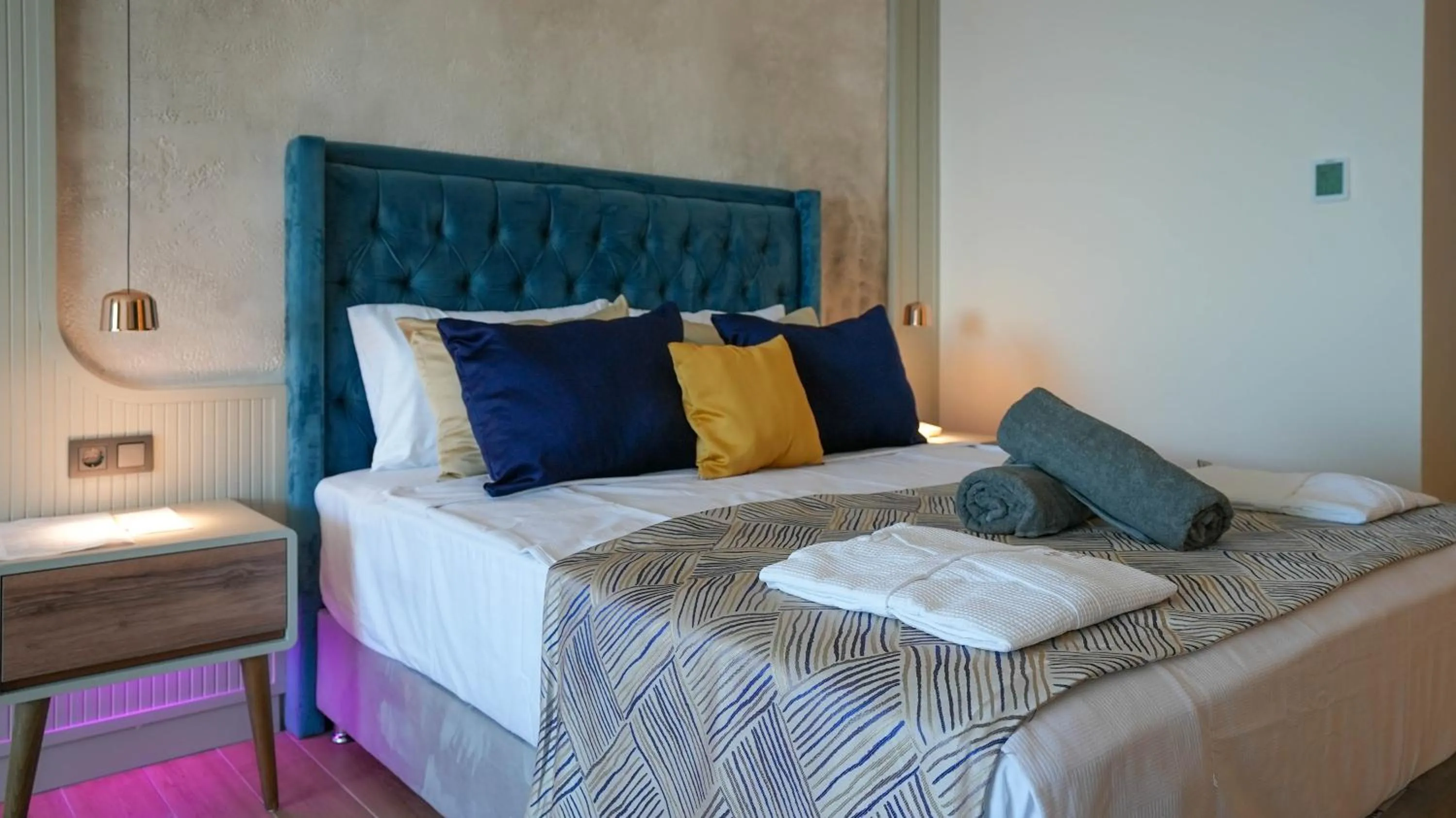 Bedroom, Bed in Ada Port Hotel Adults Only