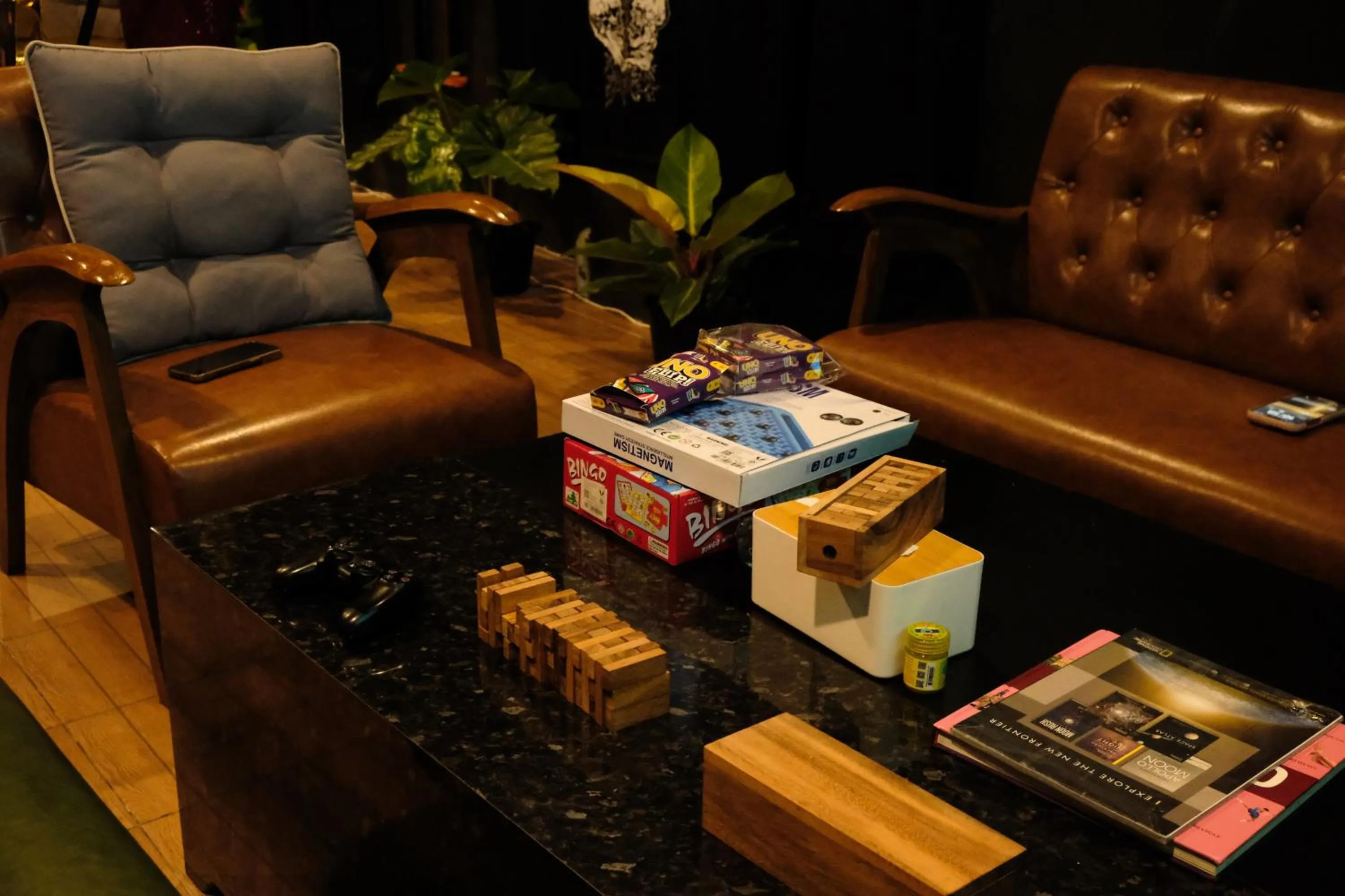 Seating area in Bud Brew Beyond Dispensary and Hotel