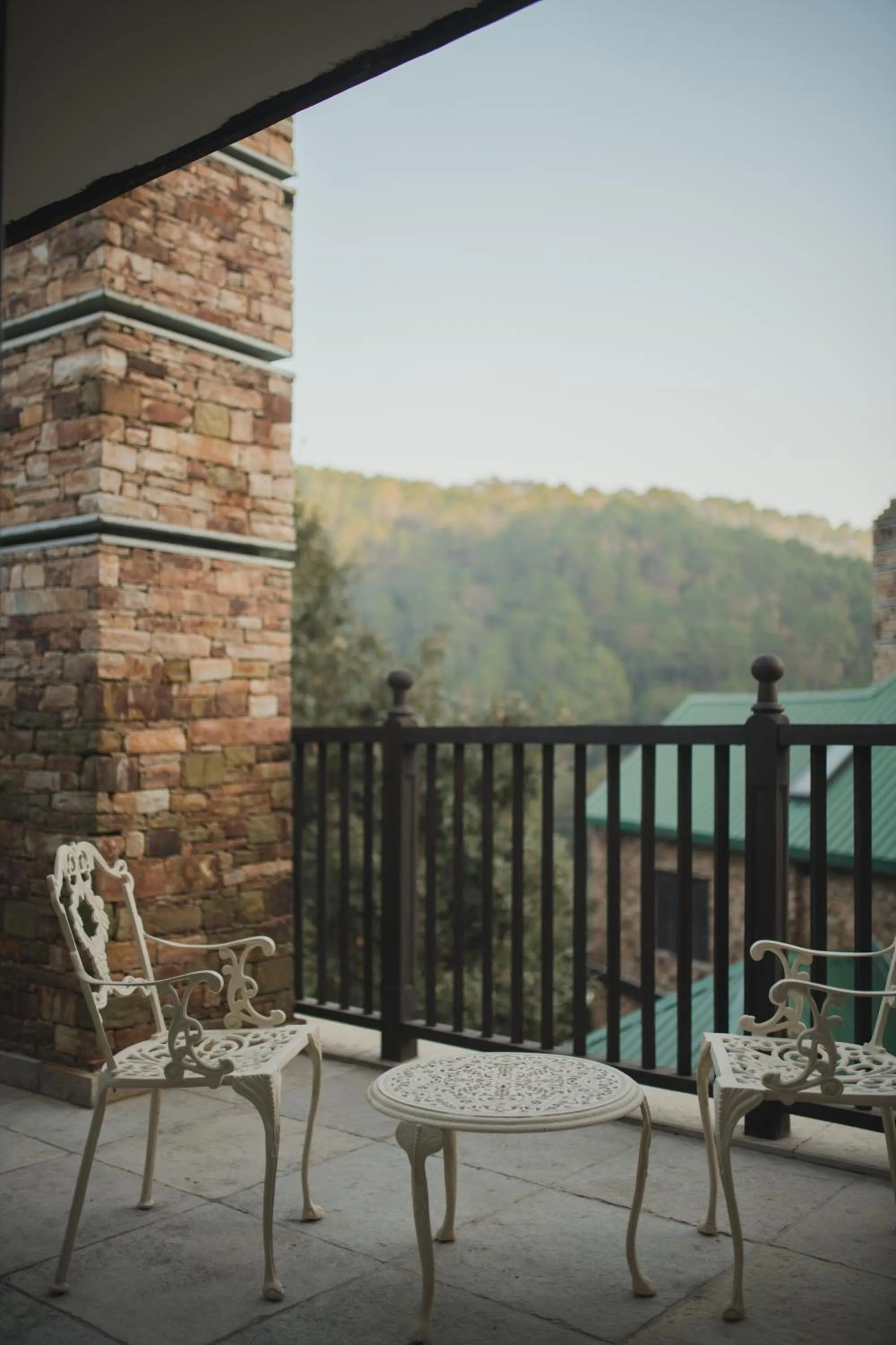 Balcony/Terrace in Brij Atmanya Bhowali, Nainital, A Luxury Mountain Escape