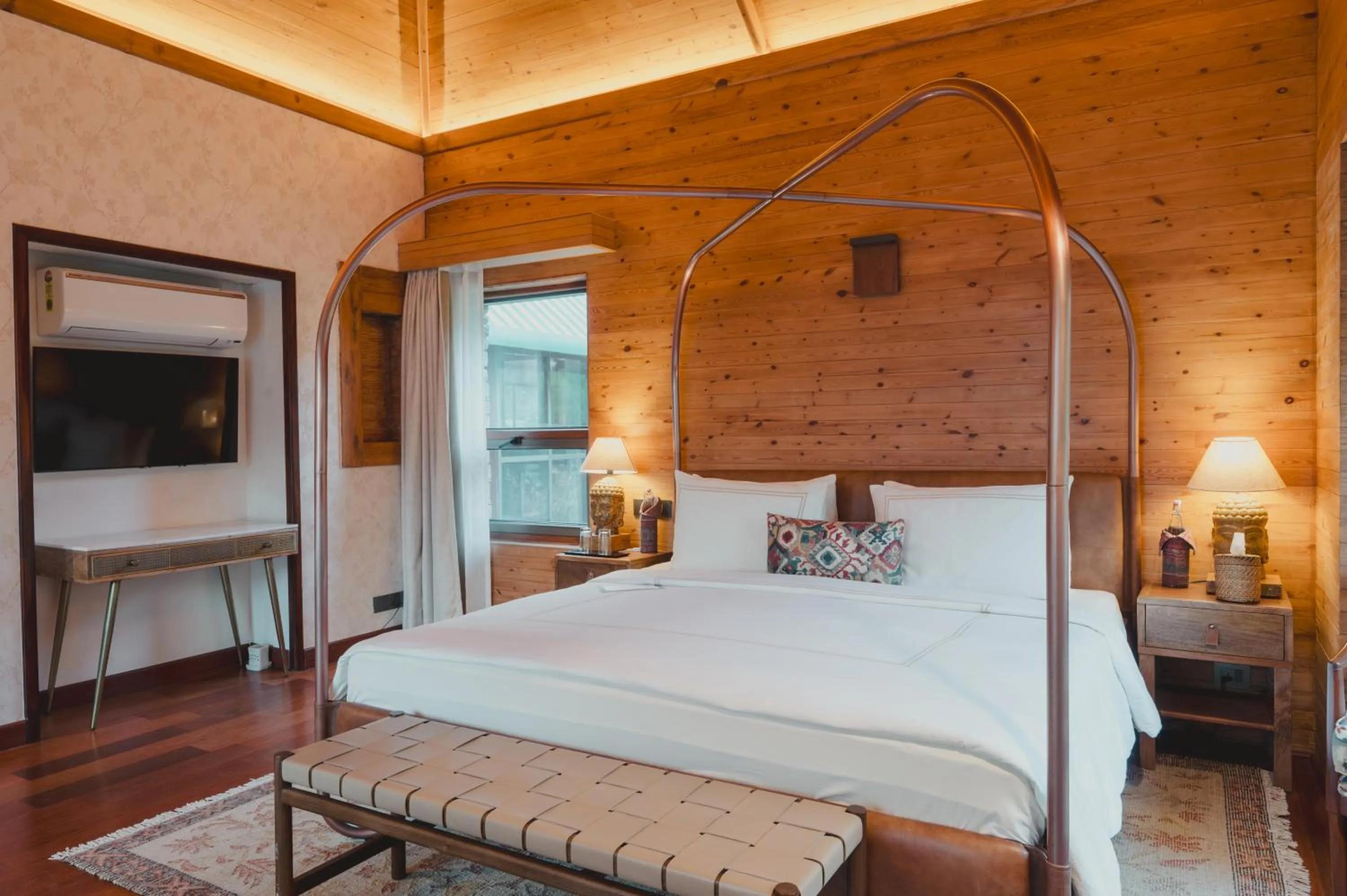 Bed in Brij Atmanya Bhowali, Nainital, A Luxury Mountain Escape