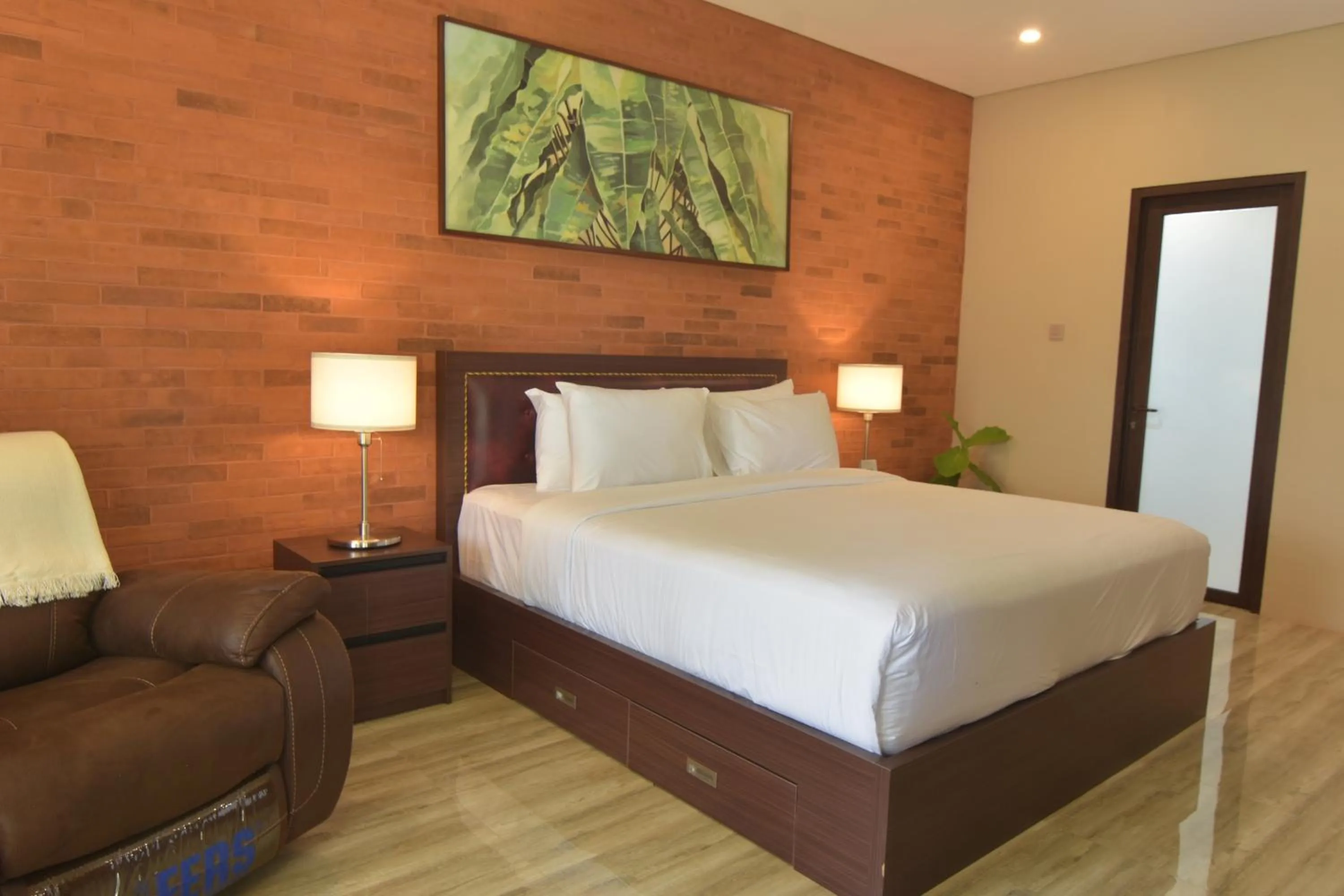 Bed in Sarga Earthing Resort