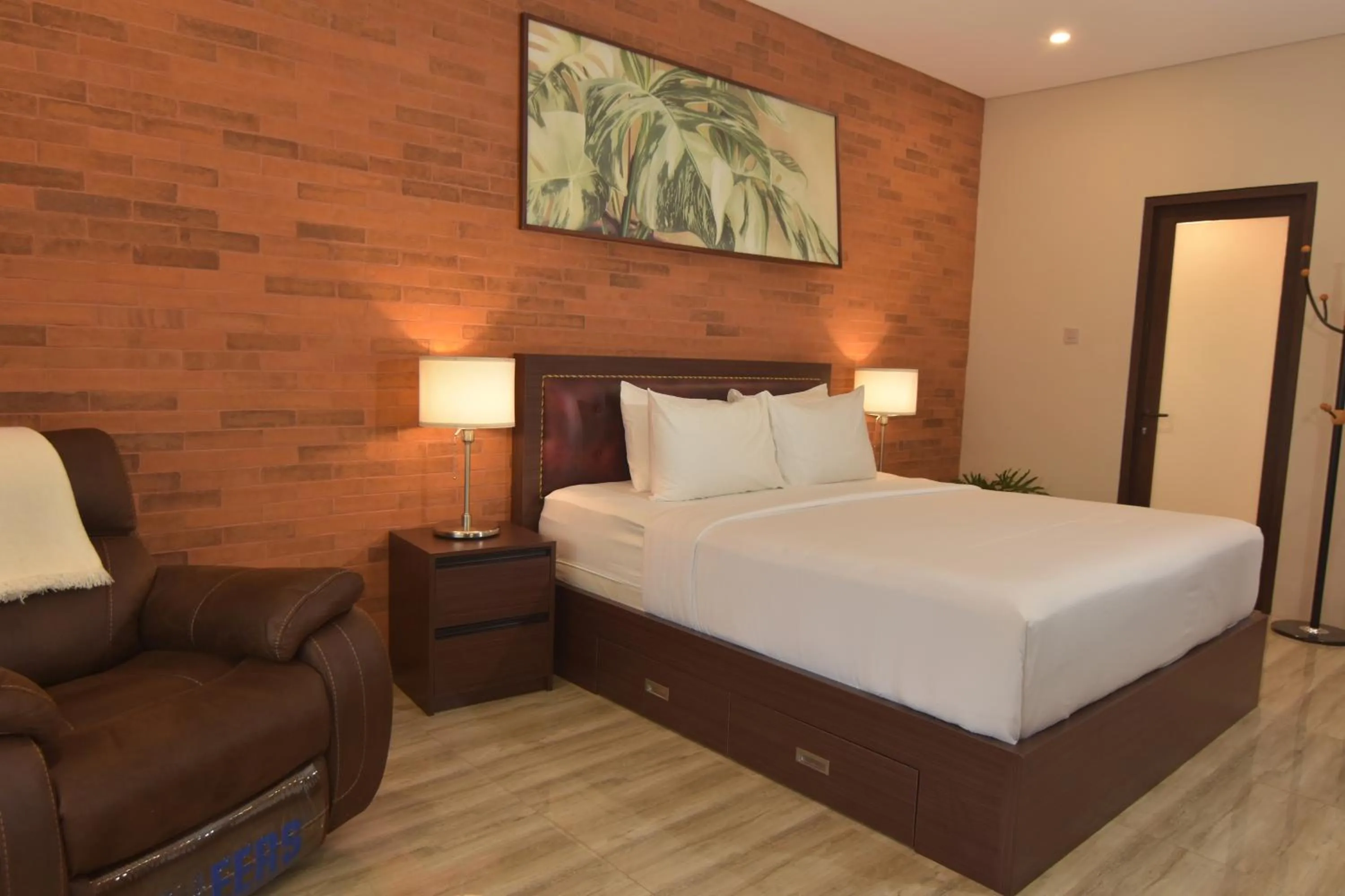 Bed in Sarga Earthing Resort