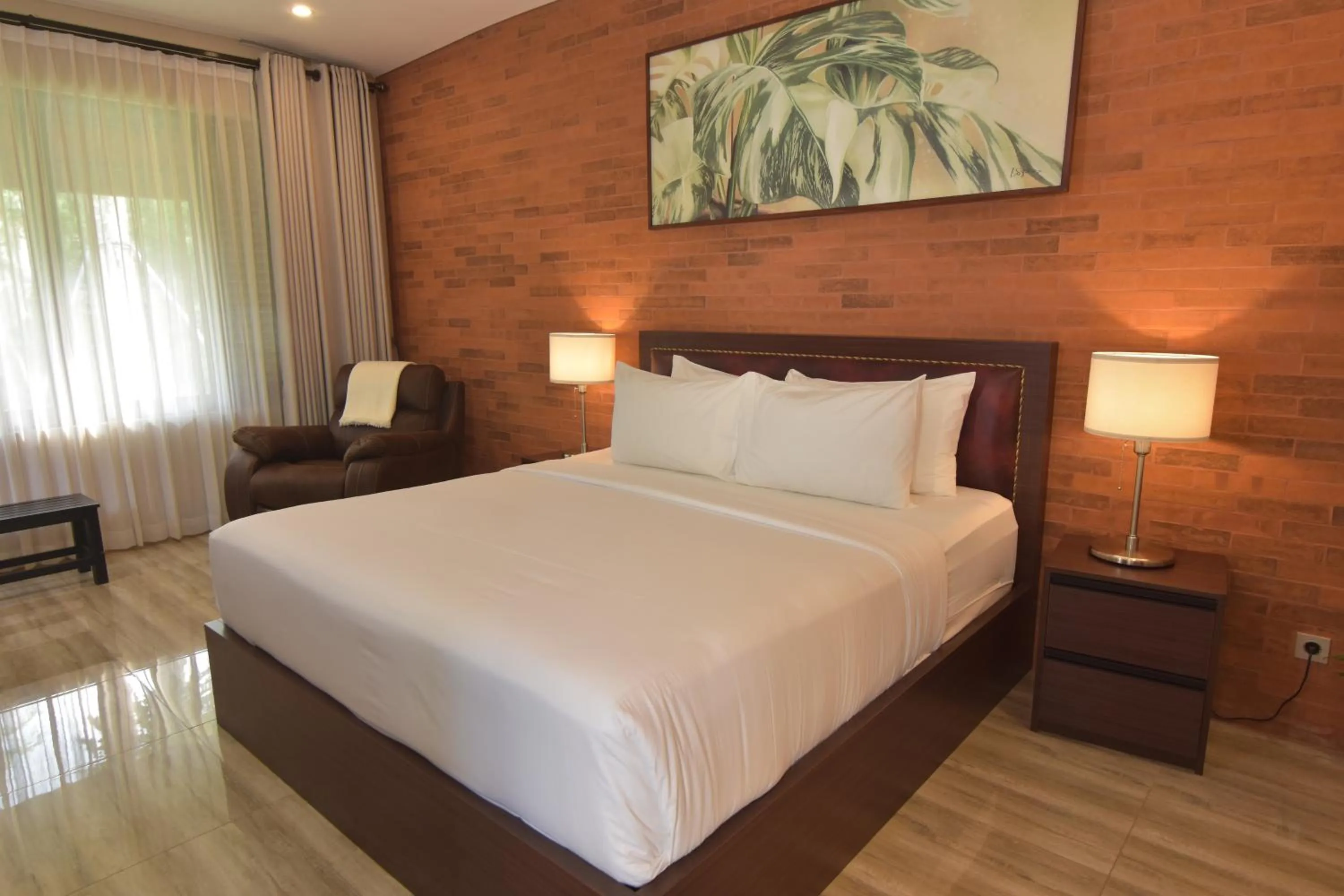 Bed in Sarga Earthing Resort
