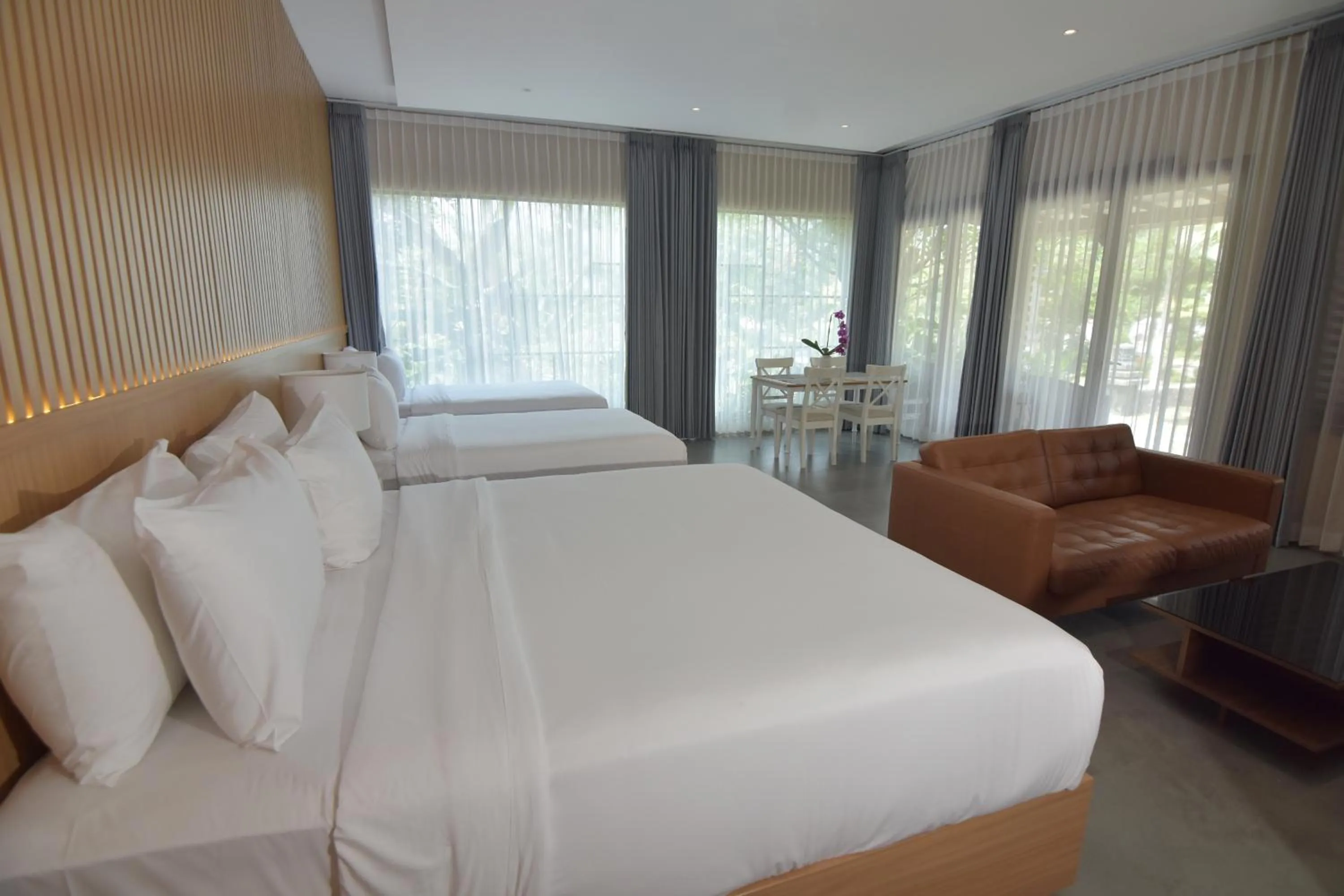 Bed in Sarga Earthing Resort