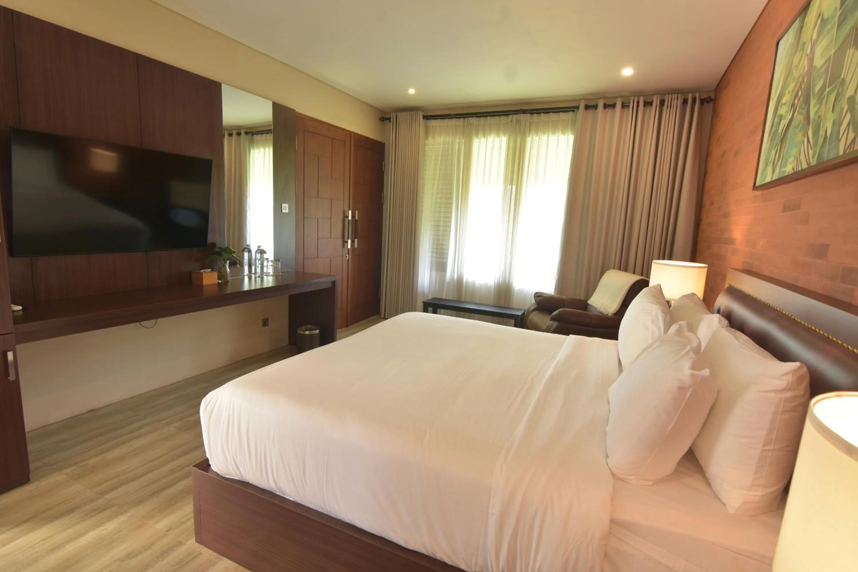 Bed in Sarga Earthing Resort