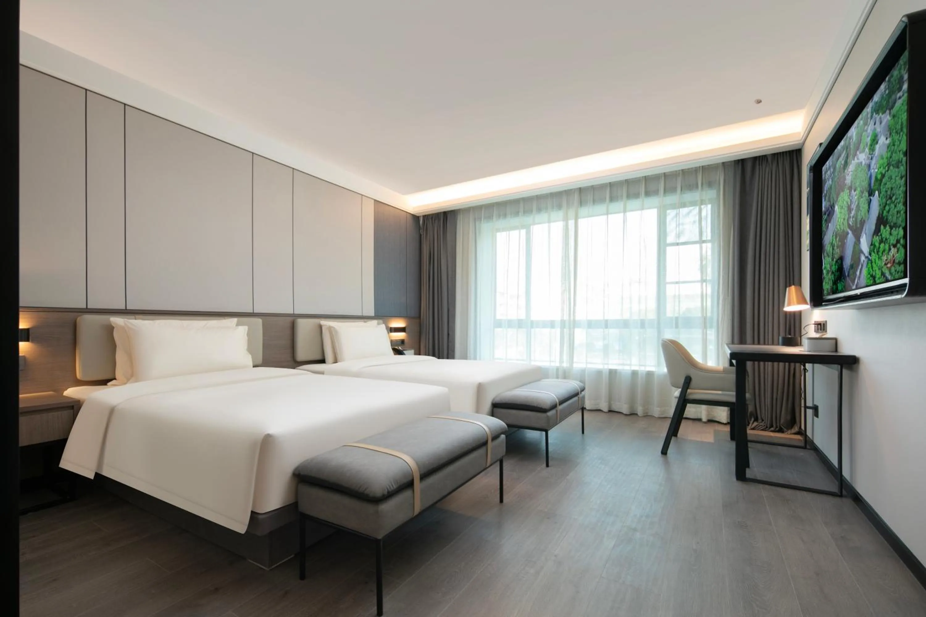 Bed in Atour X Hotel Ningbo Railway Station North Square