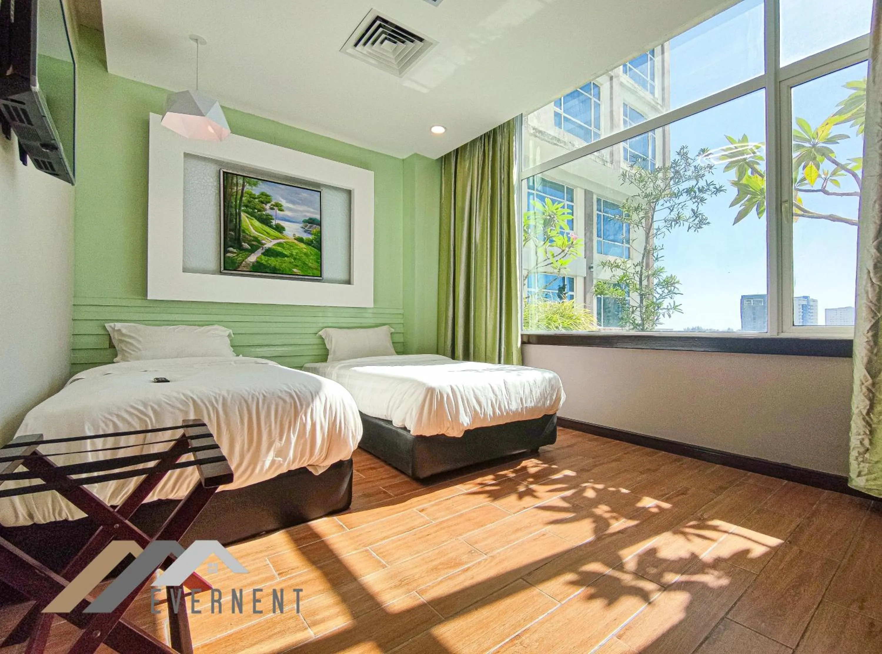 Bedroom, Bed in The Loft Hostel by Evernent