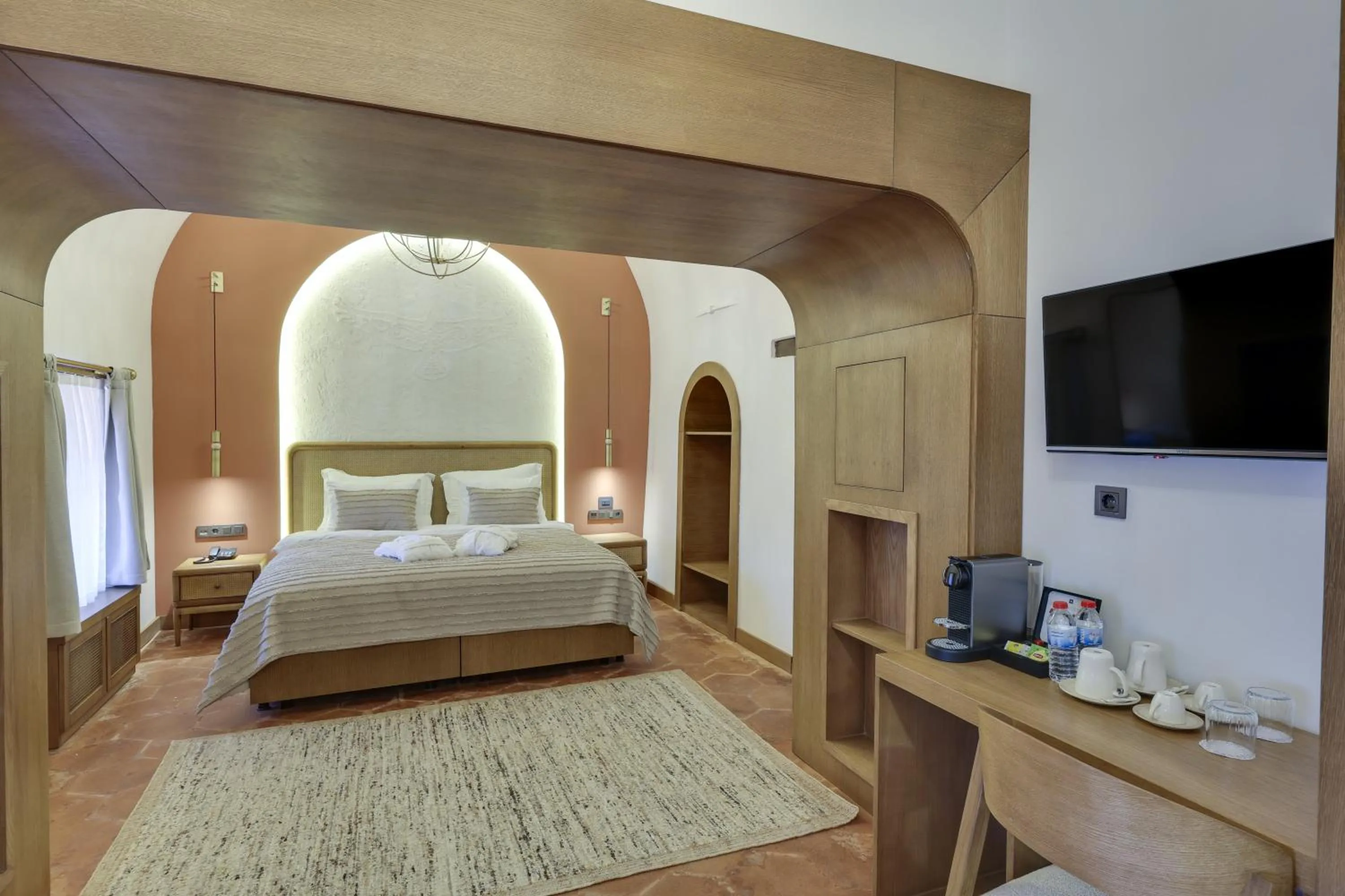 Bed in Silk Road Museum Hotel