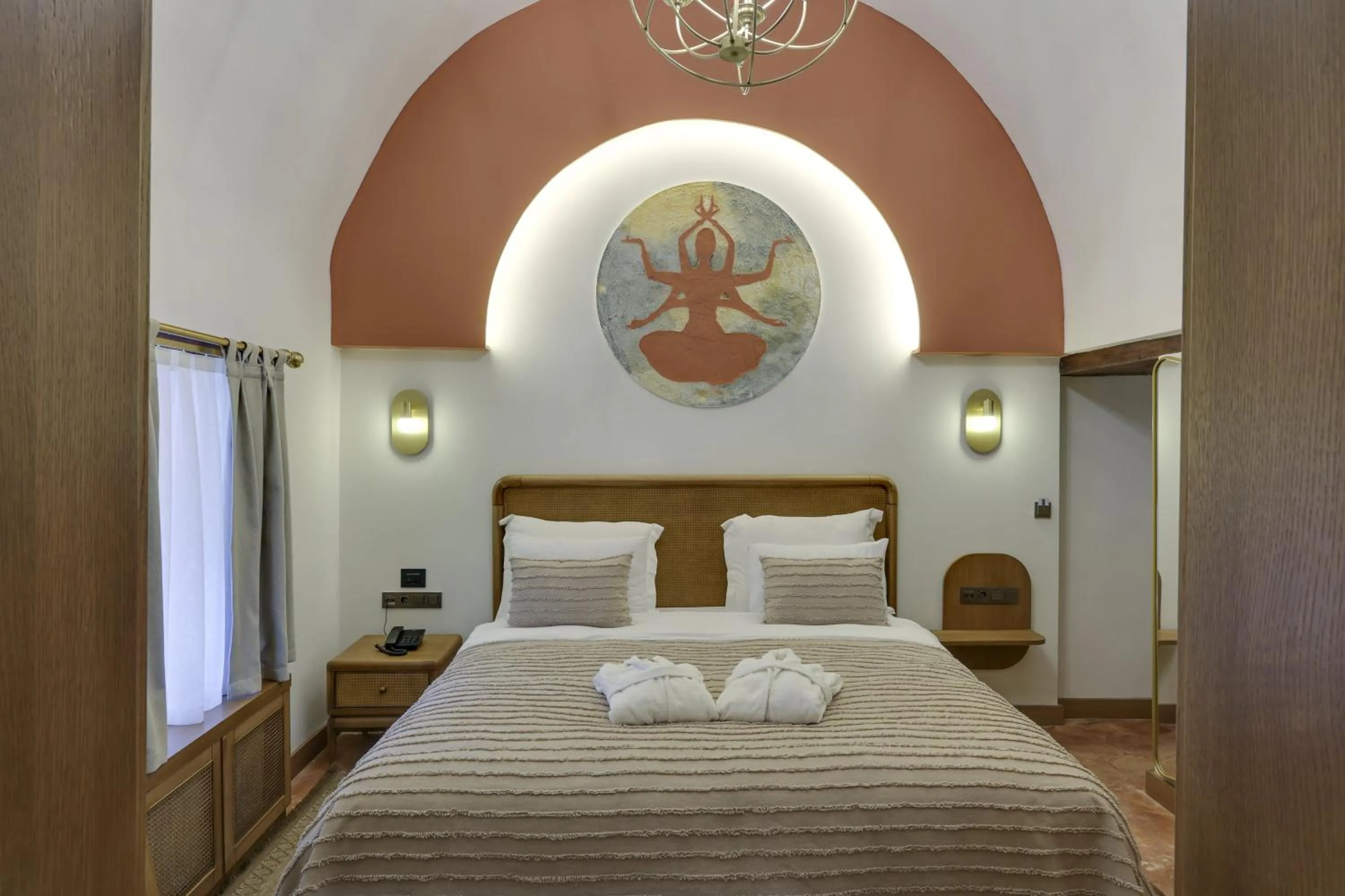 Bed in Silk Road Museum Hotel