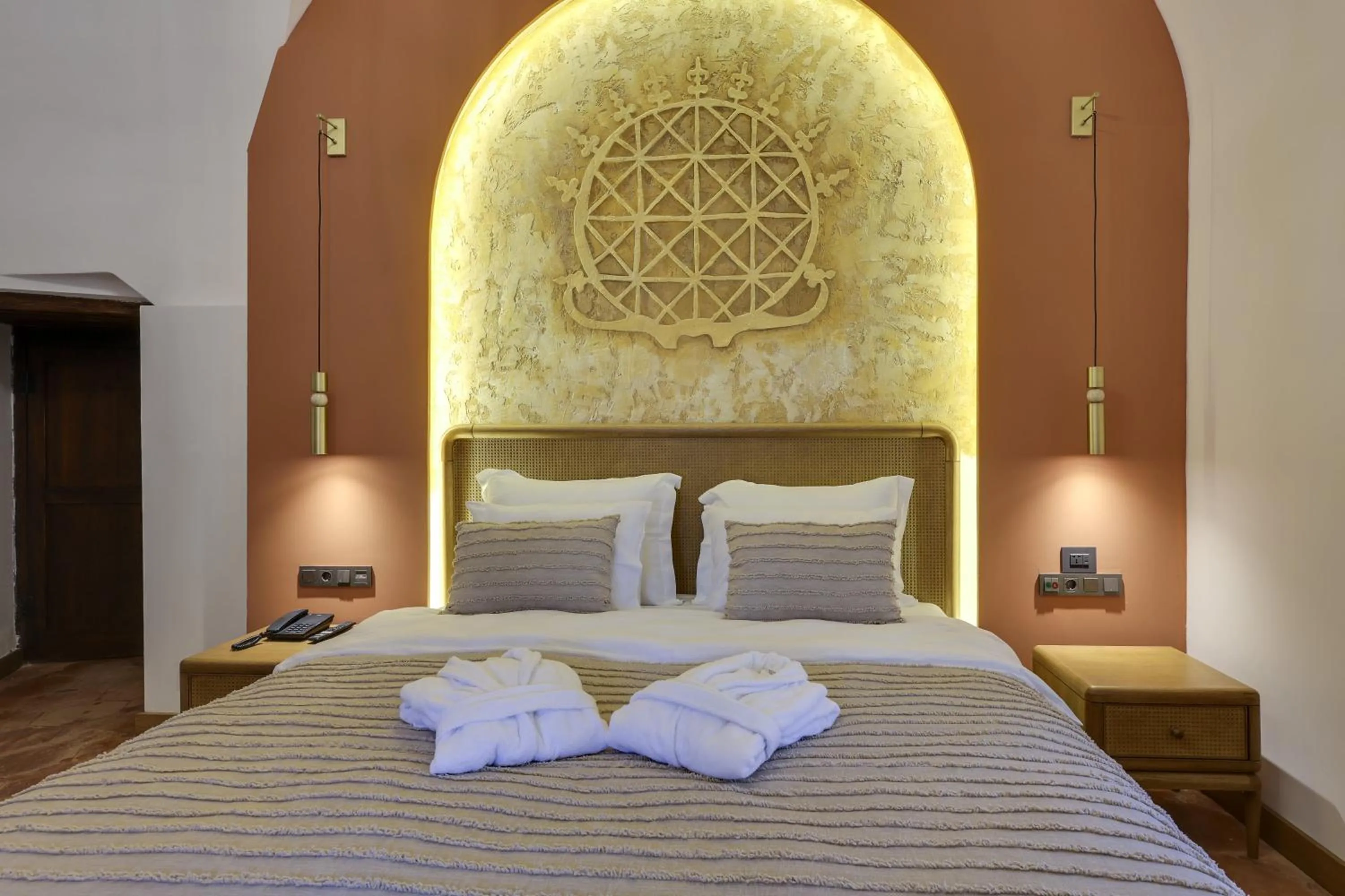 Bed in Silk Road Museum Hotel