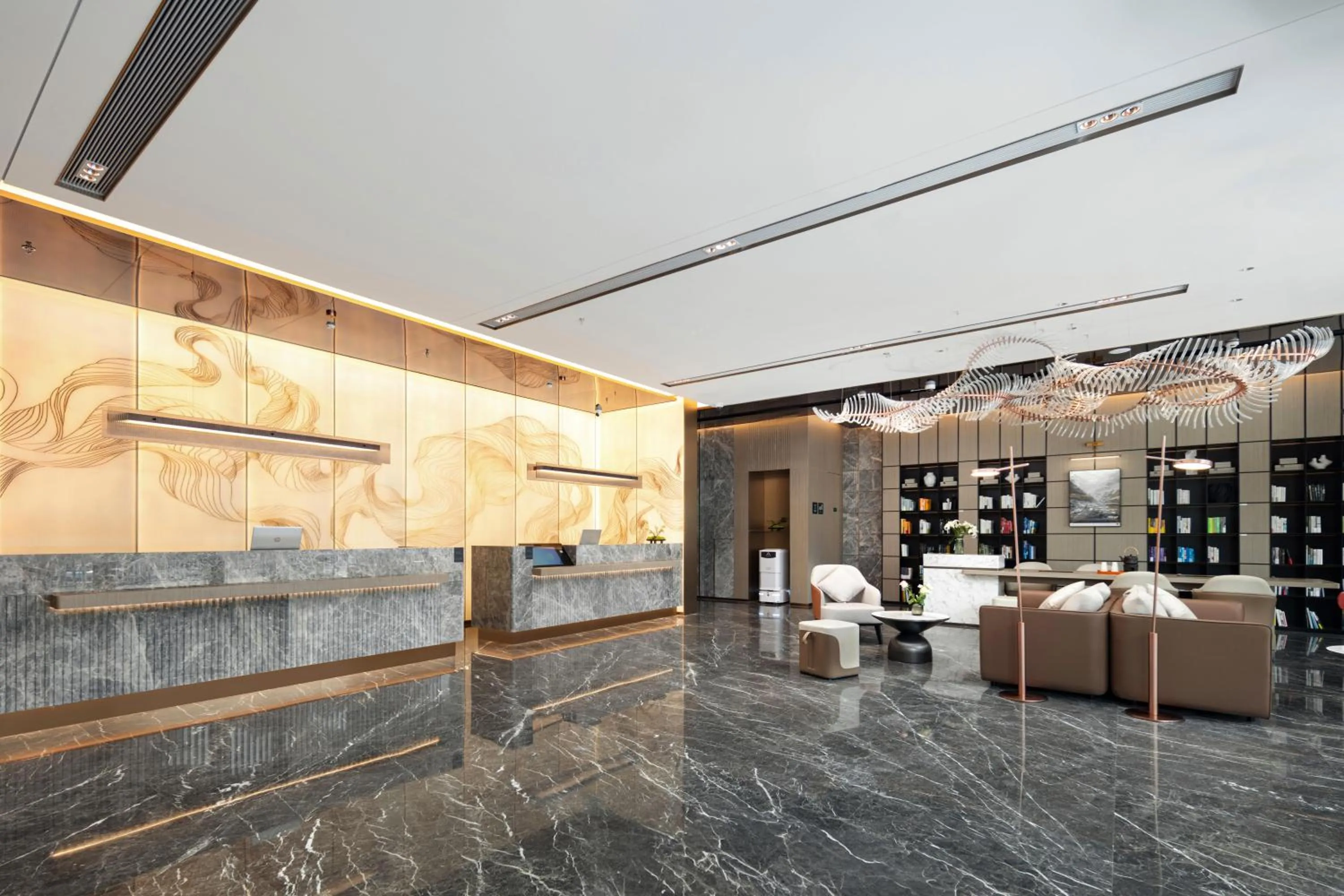 Seating area in Atour Hotel Shanghai South Station Shilong Road