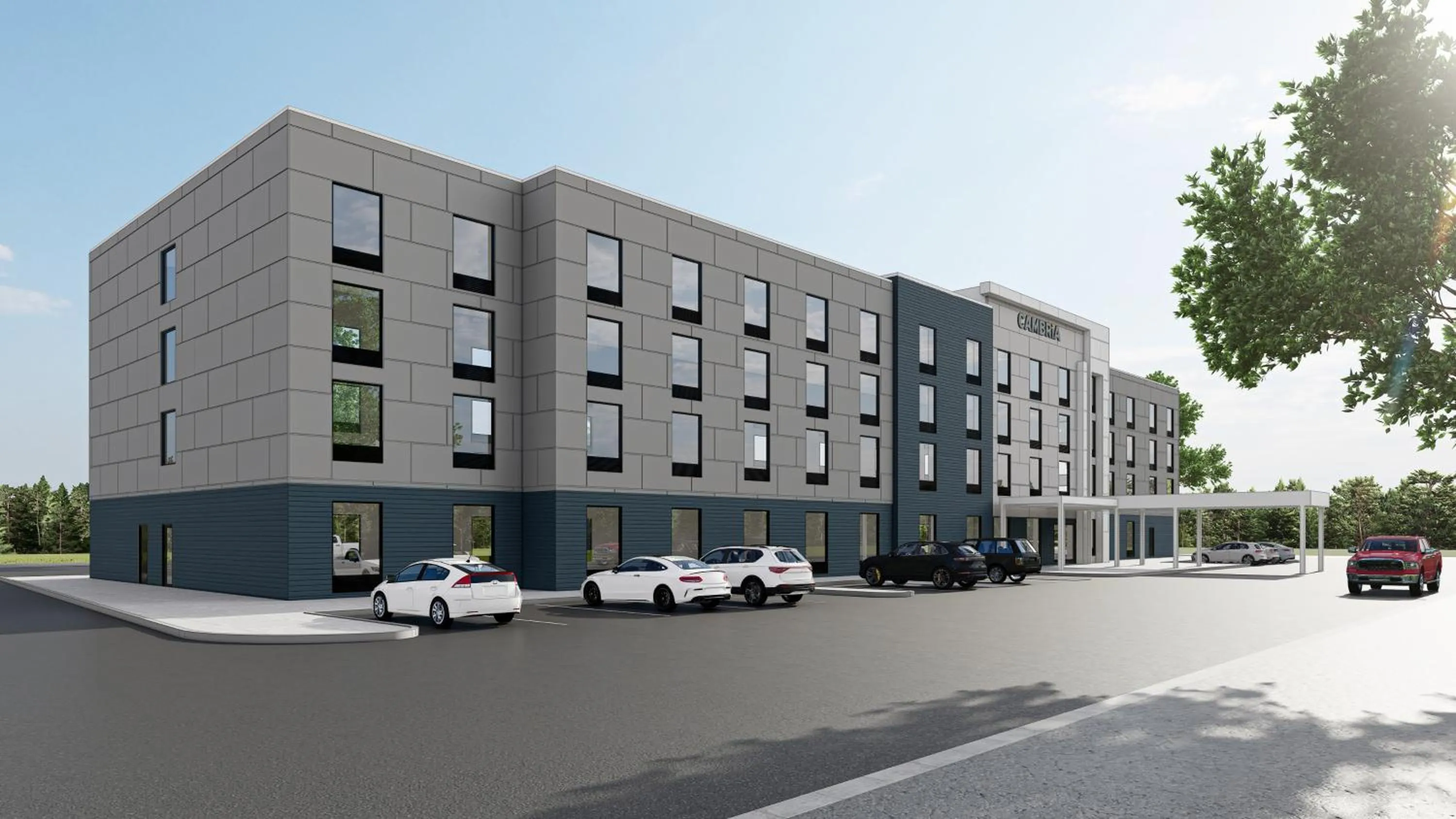 Property building in Cambria Hotel & Suites Plymouth