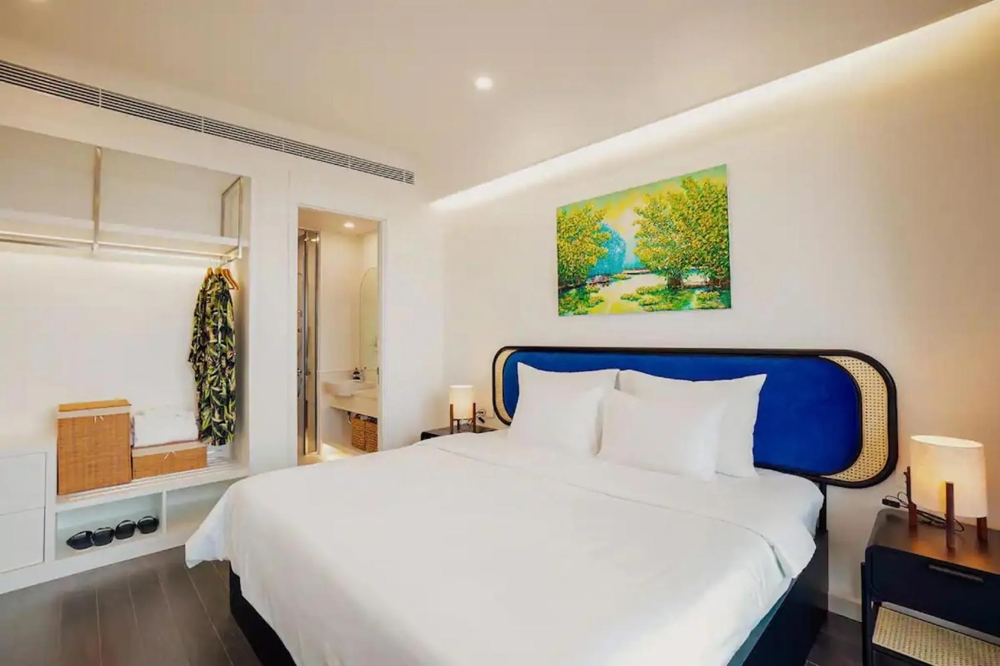 Bed in We Young Apartments by HOFs - Fireworks & Ocean view