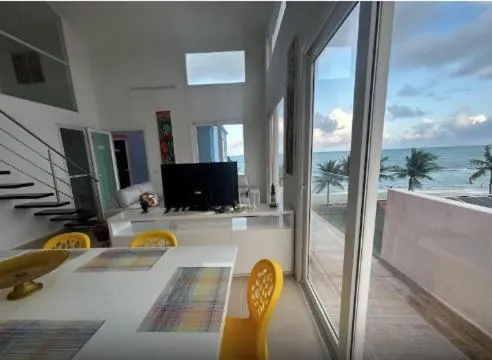 View (from property/room), Bed in ApartHotel Praia dos Carneiros