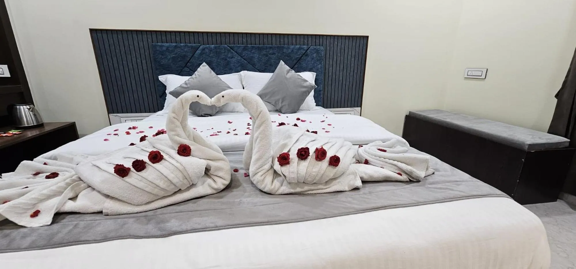 Bed in Jai Raja's Tower