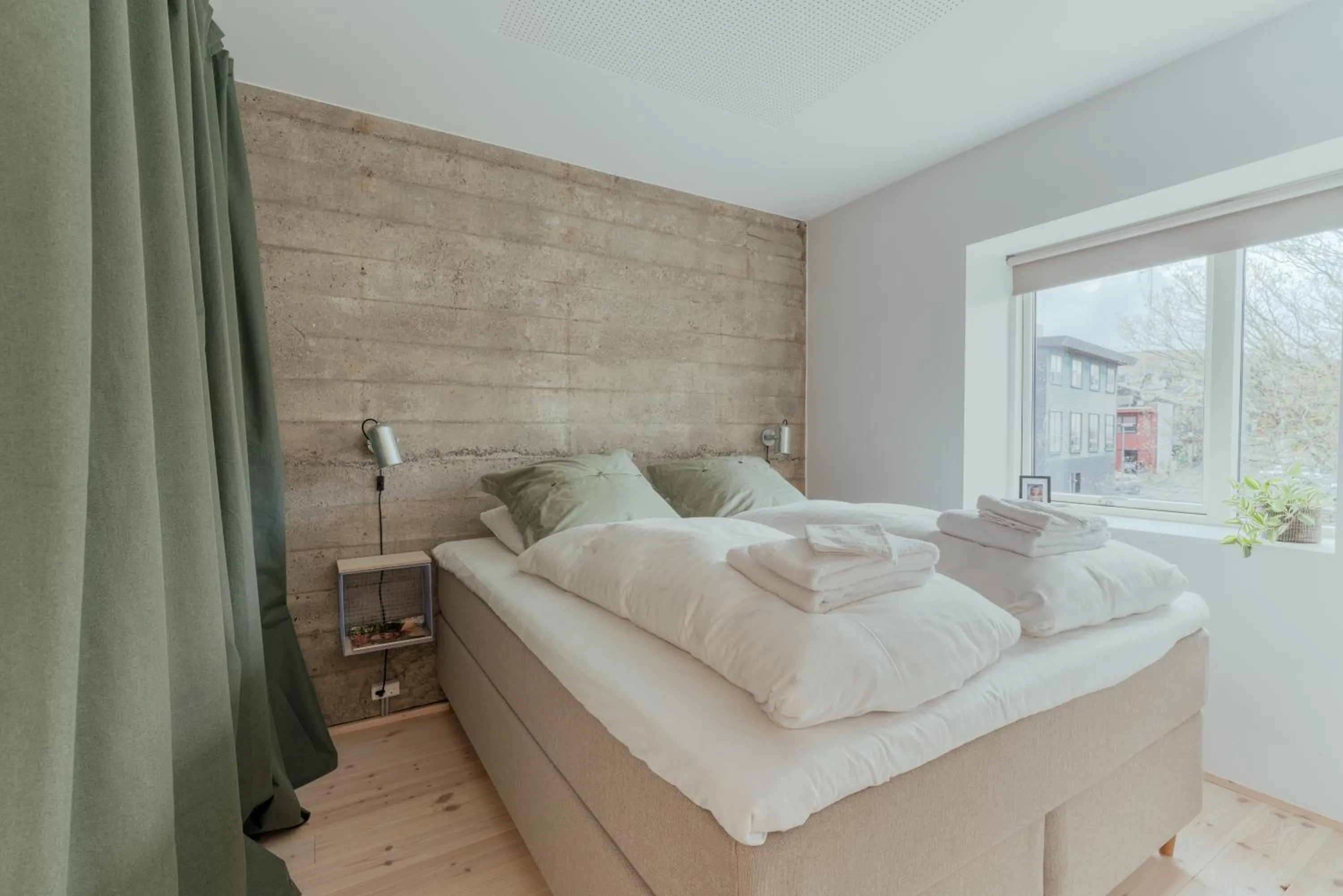 Bedroom, Bed in Charming Central Tórshavn Retreat - 2BR Apartment