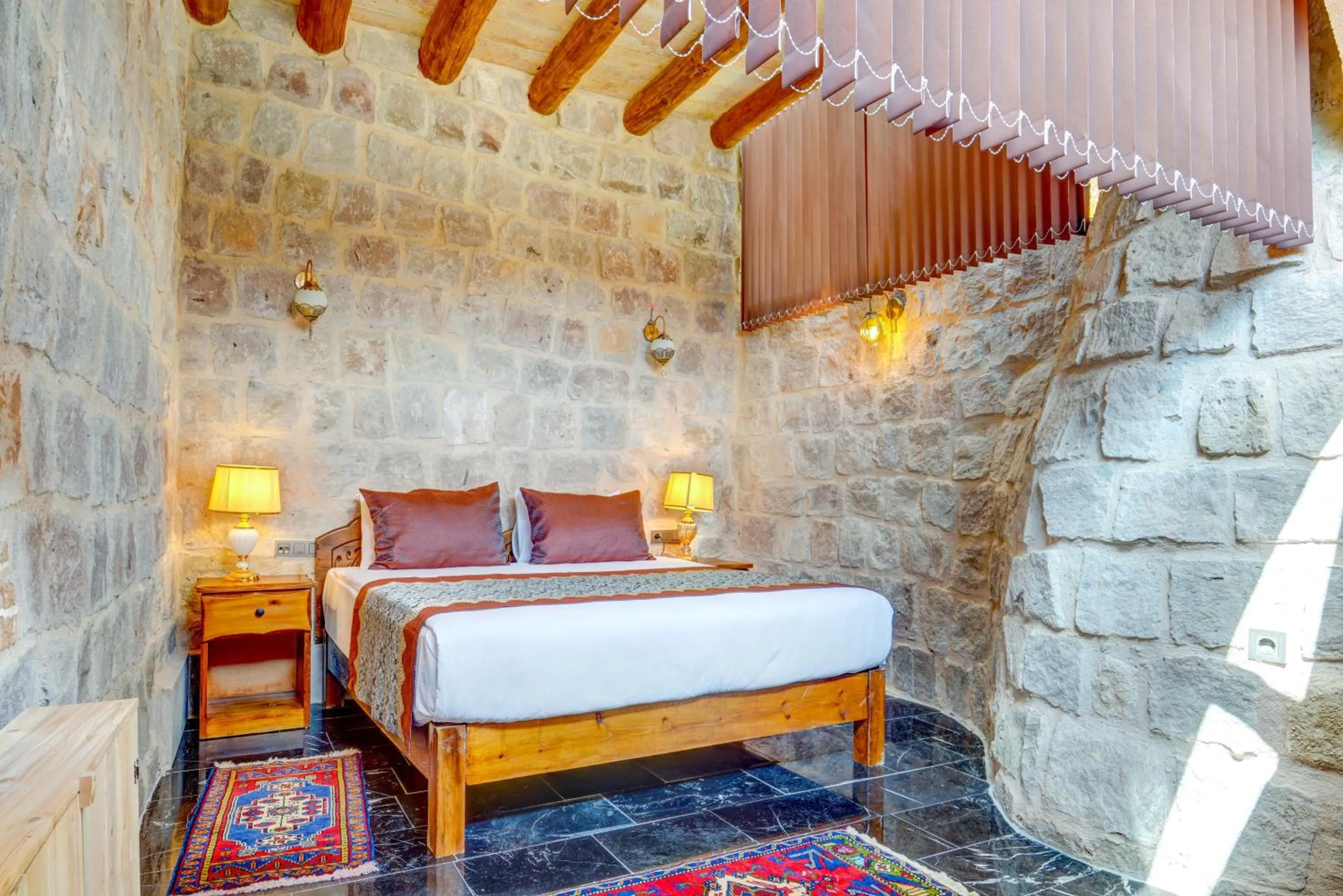 Bed in Marbay Cave Cappadocia