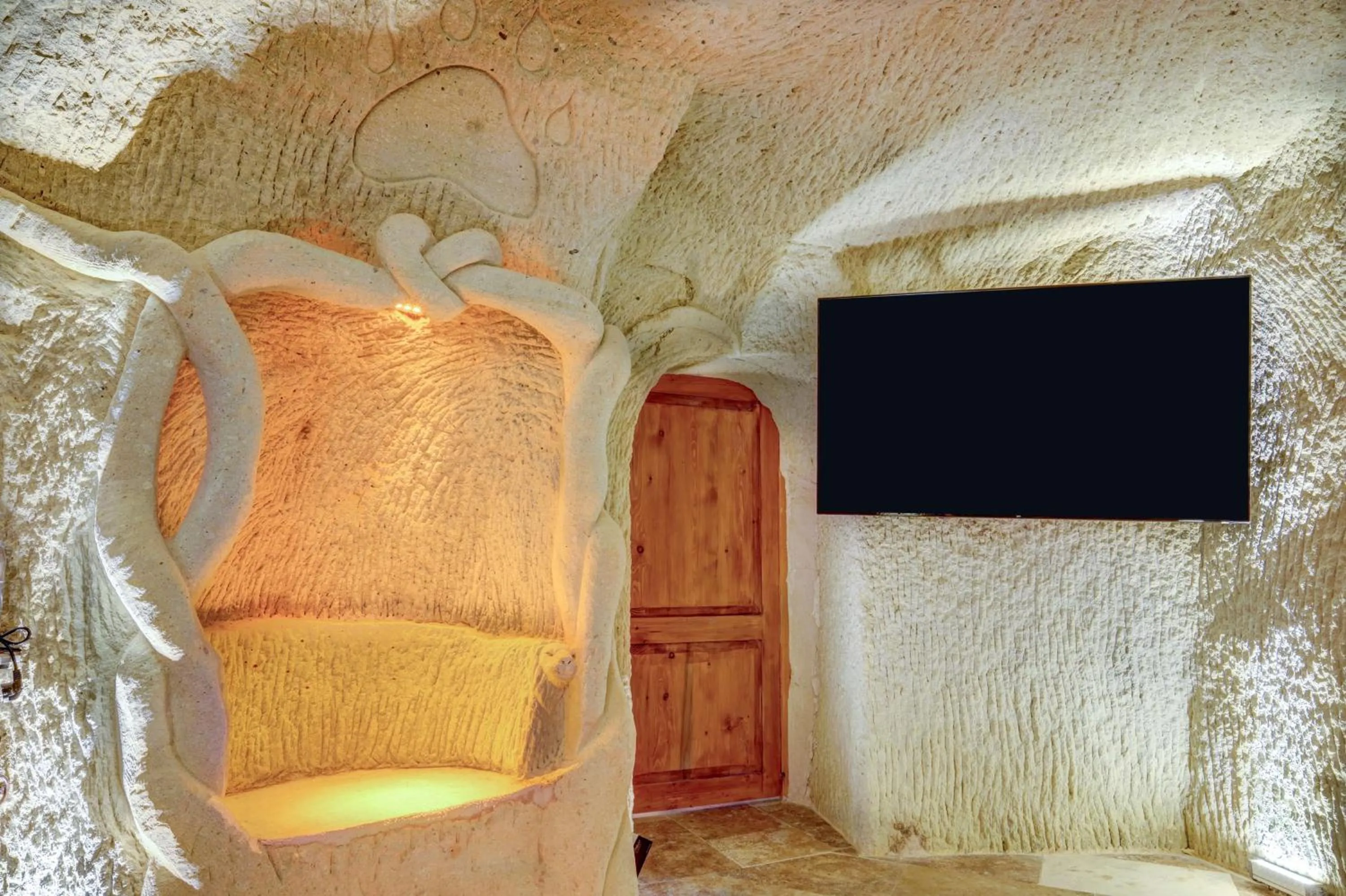 Seating area in Marbay Cave Cappadocia