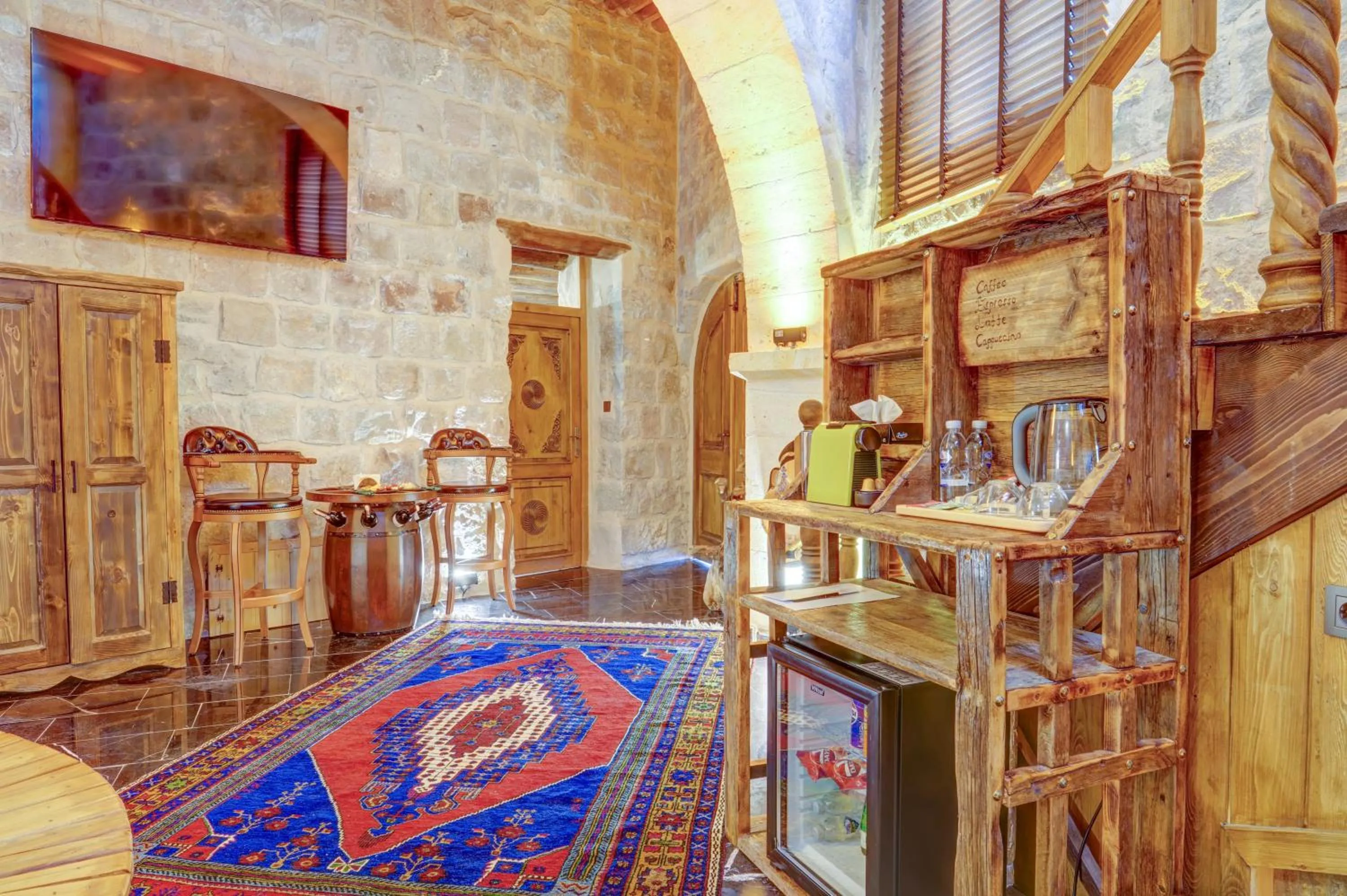 Seating area in Marbay Cave Cappadocia