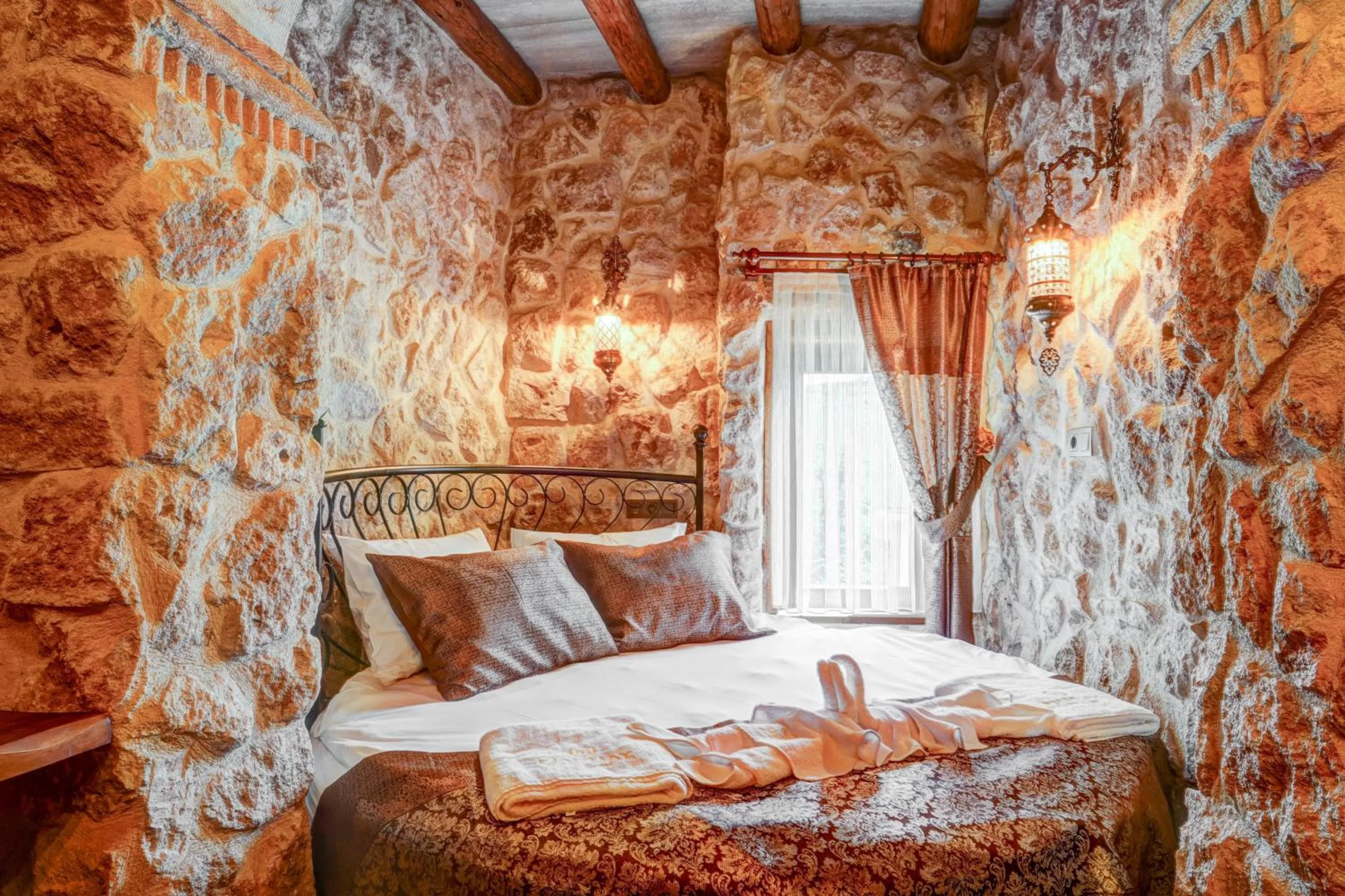 Bed in Marbay Cave Cappadocia