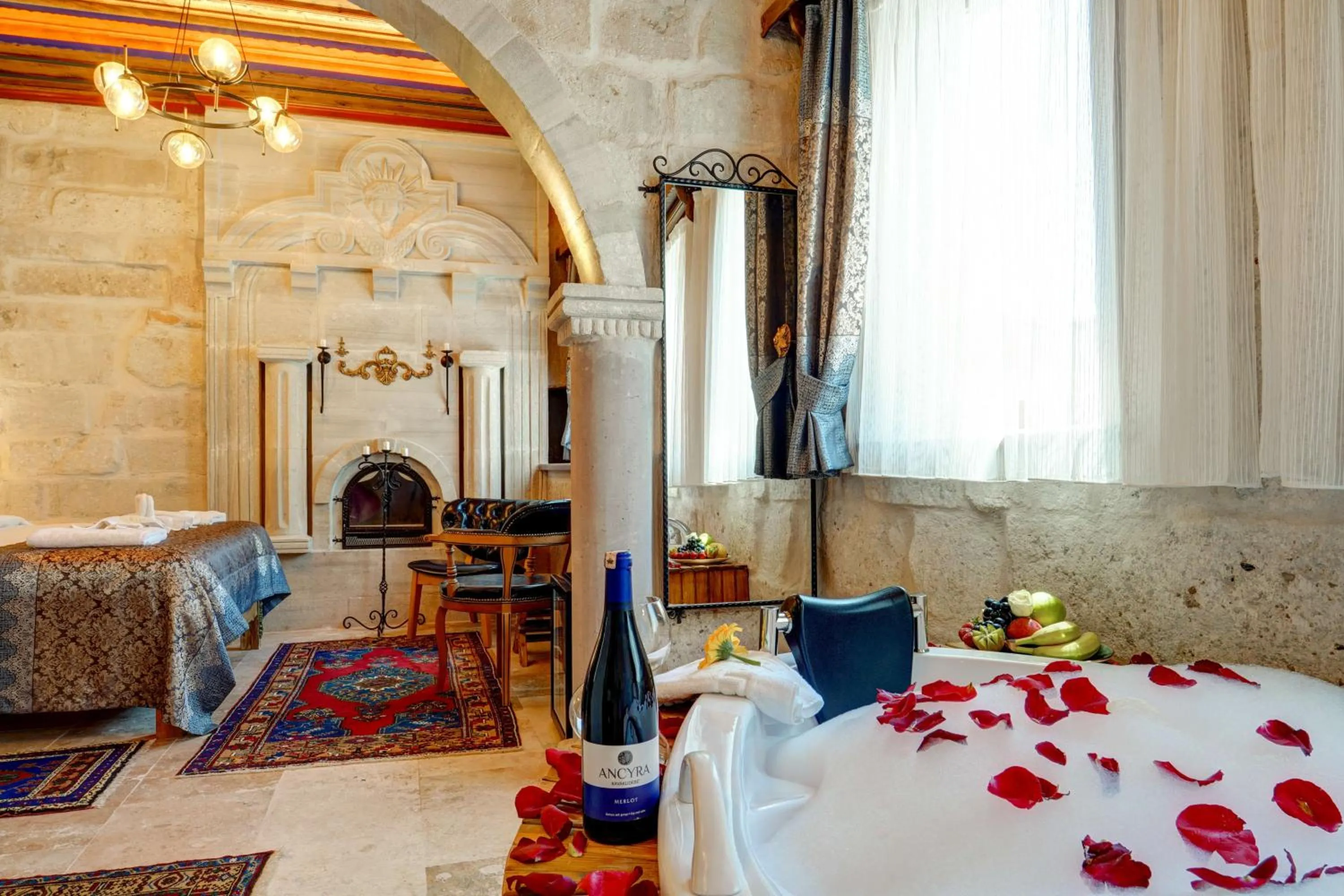 Bed in Marbay Cave Cappadocia