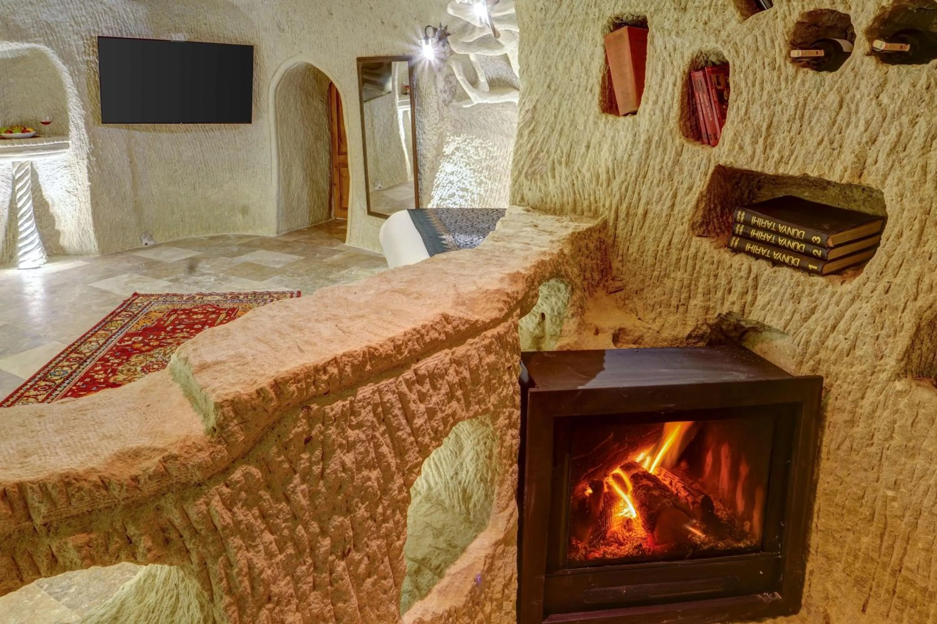 fireplace in Marbay Cave Cappadocia
