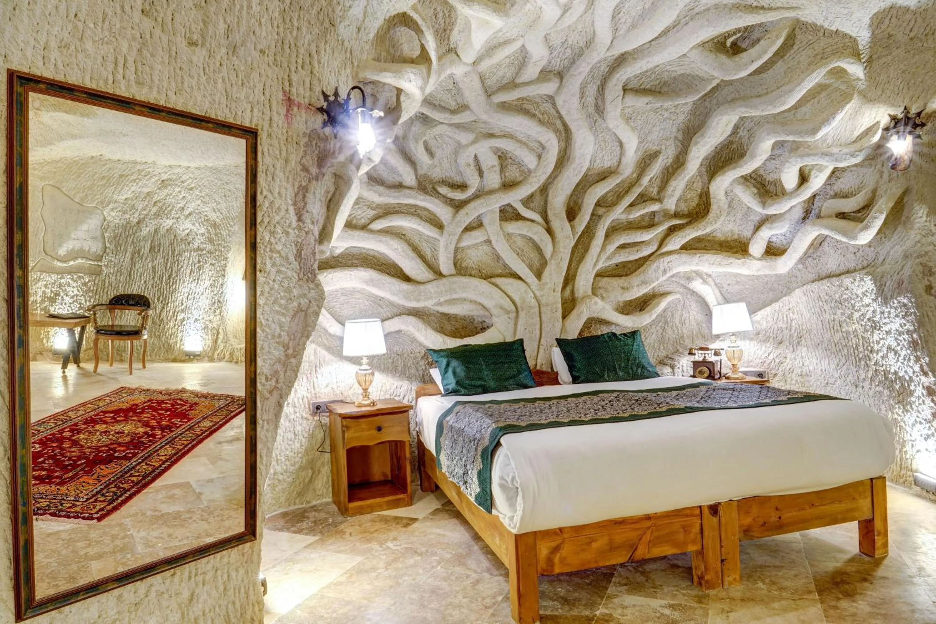 Bed in Marbay Cave Cappadocia