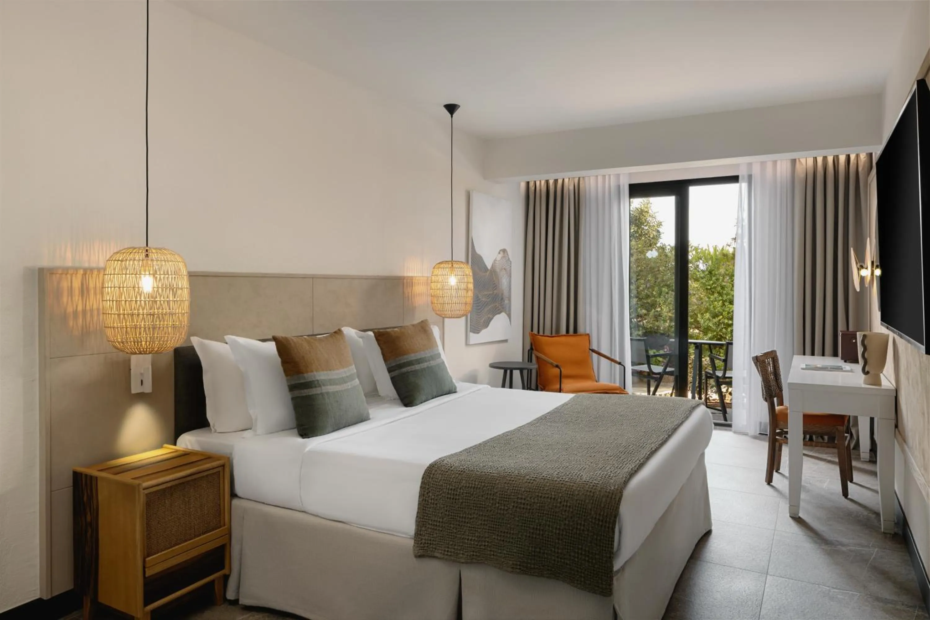 Bed in Domes Aulus Elounda All-Inclusive Resort, Adults only, Curio by Hilton