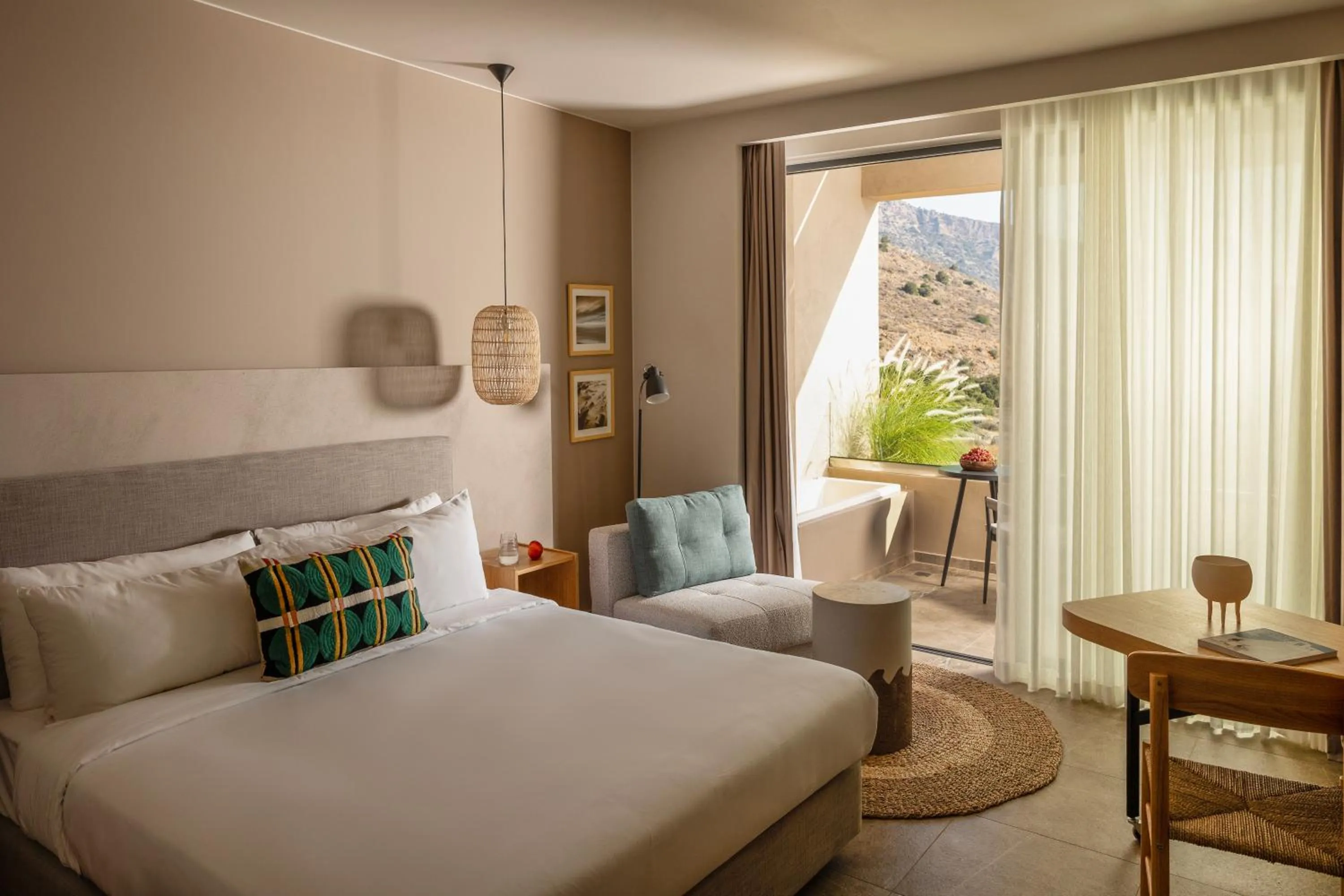 Bed in Domes Aulus Elounda All-Inclusive Resort, Adults only, Curio by Hilton