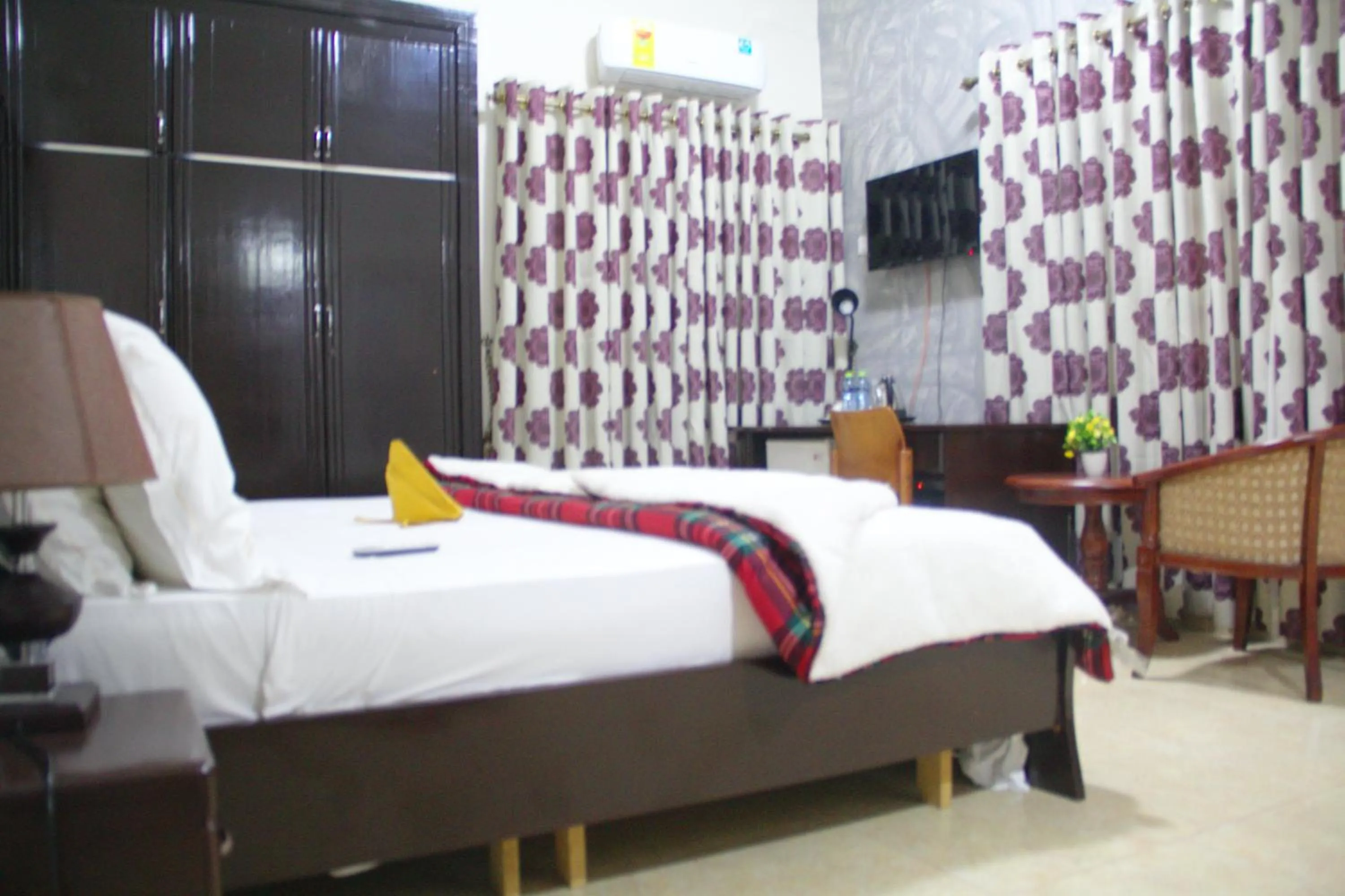 Bed in Gold Plus Hotel Ghana