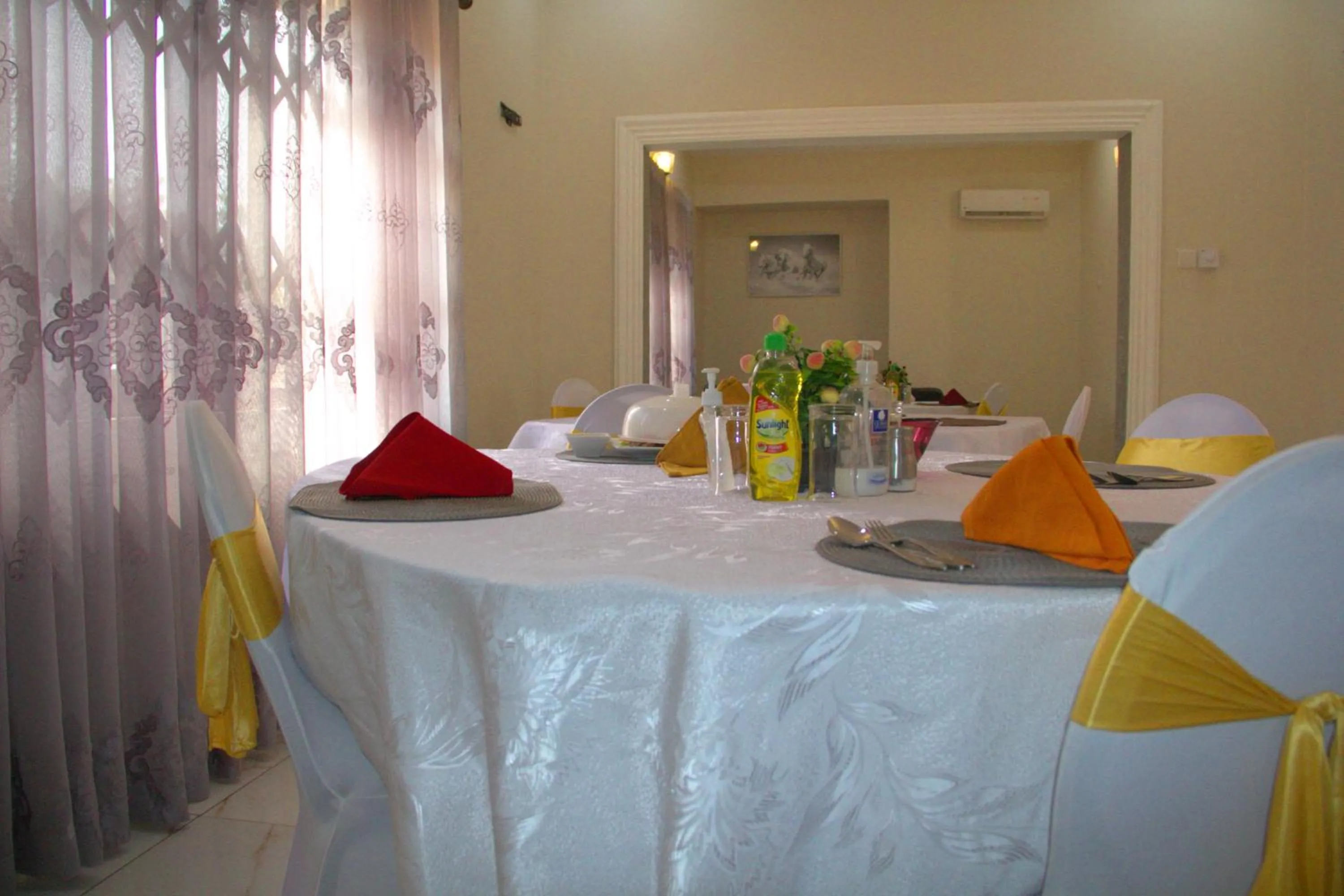 Dining area in Gold Plus Hotel Ghana