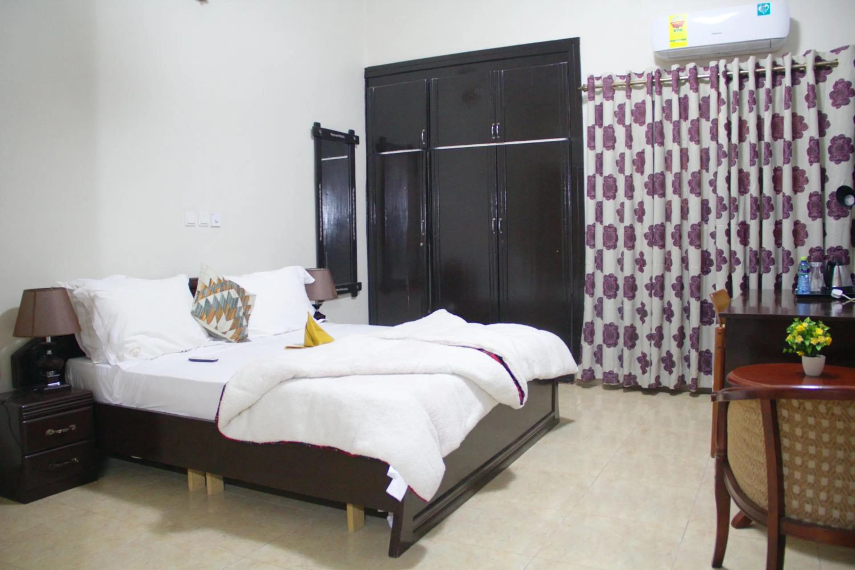 Bed in Gold Plus Hotel Ghana