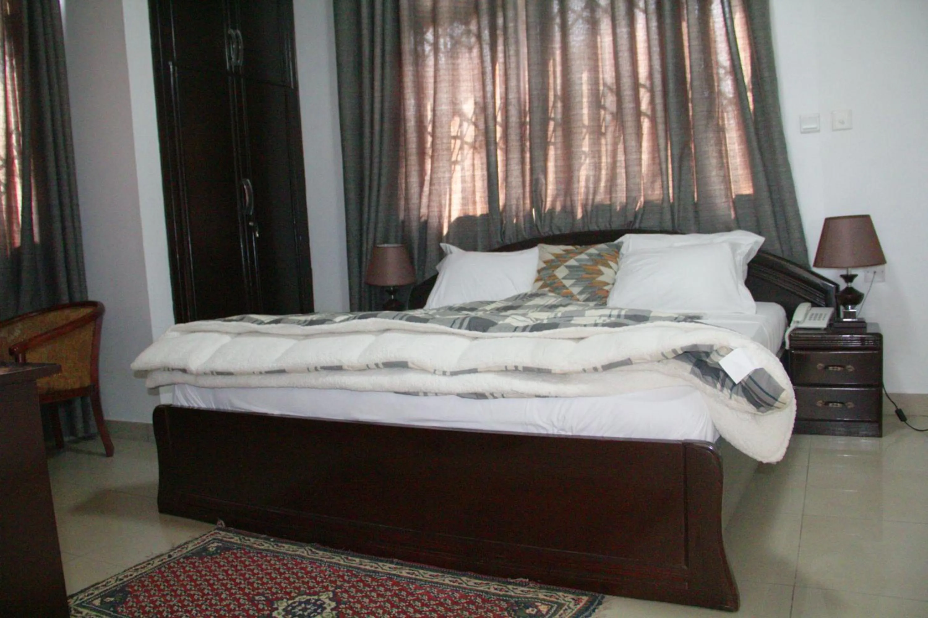 Bed in Gold Plus Hotel Ghana