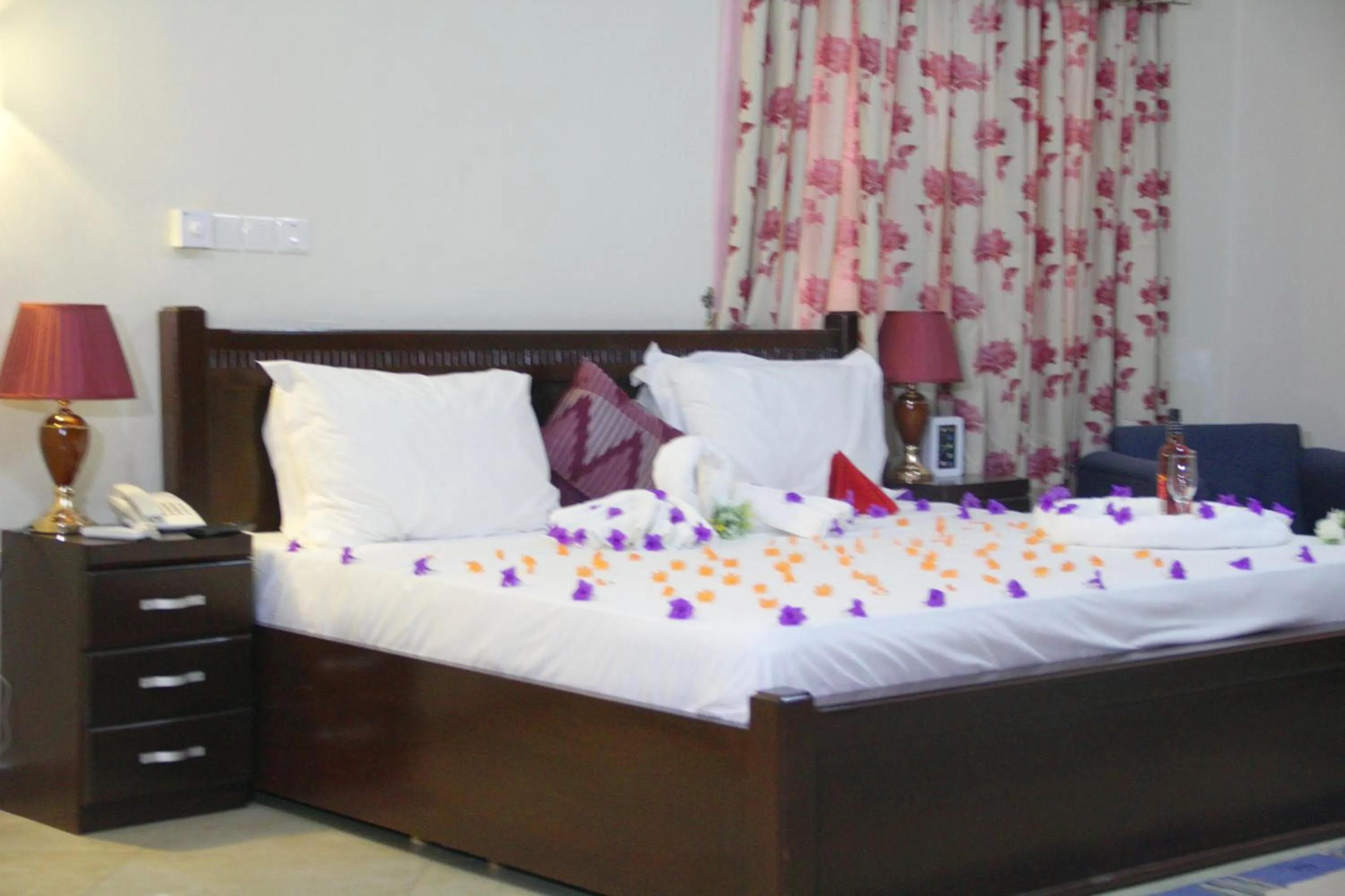 Bed in Gold Plus Hotel Ghana